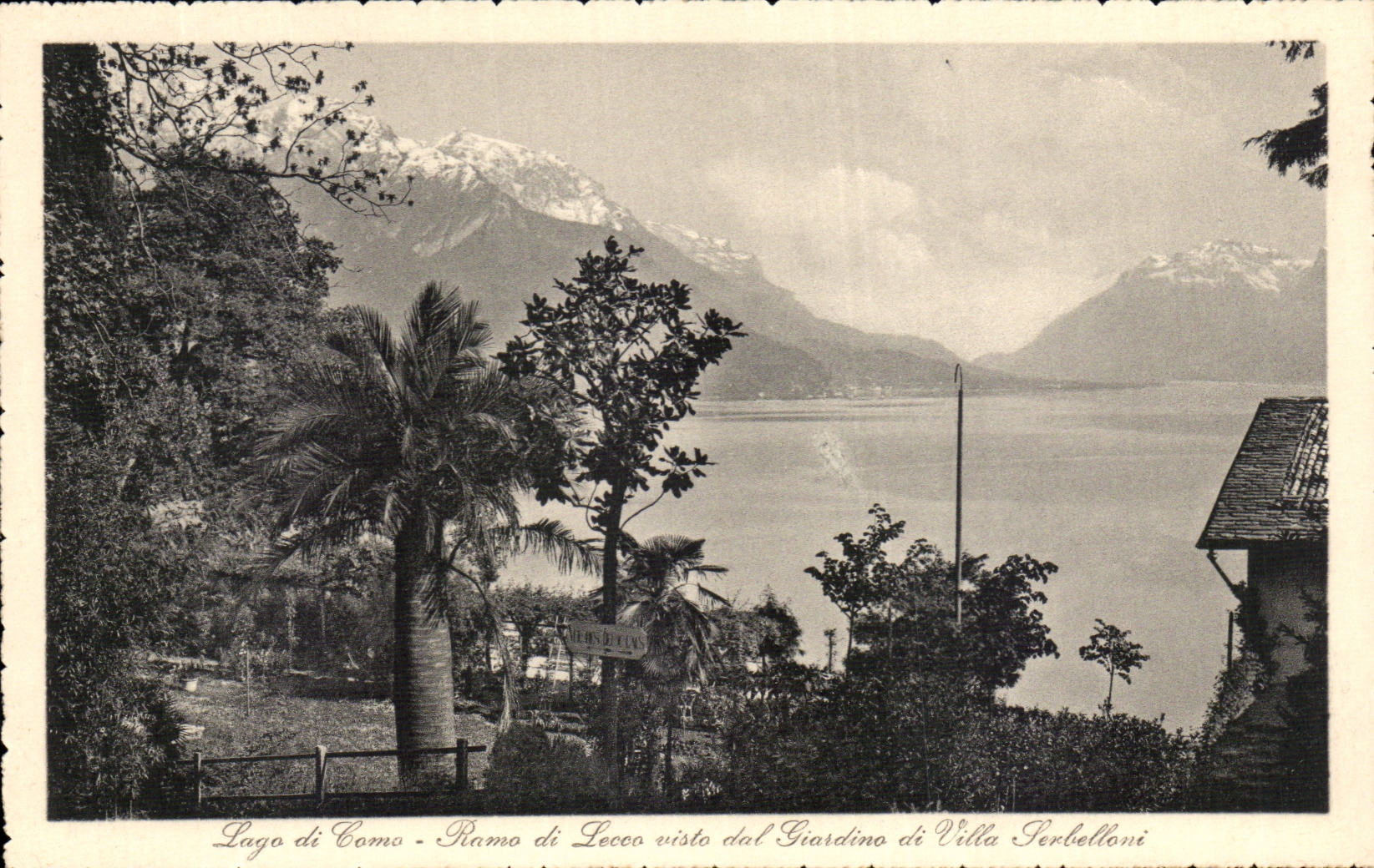 CPA Italien Italien Lago di Como Ramo Di Lecco visto Dal Giardino di Villa Serbelloni