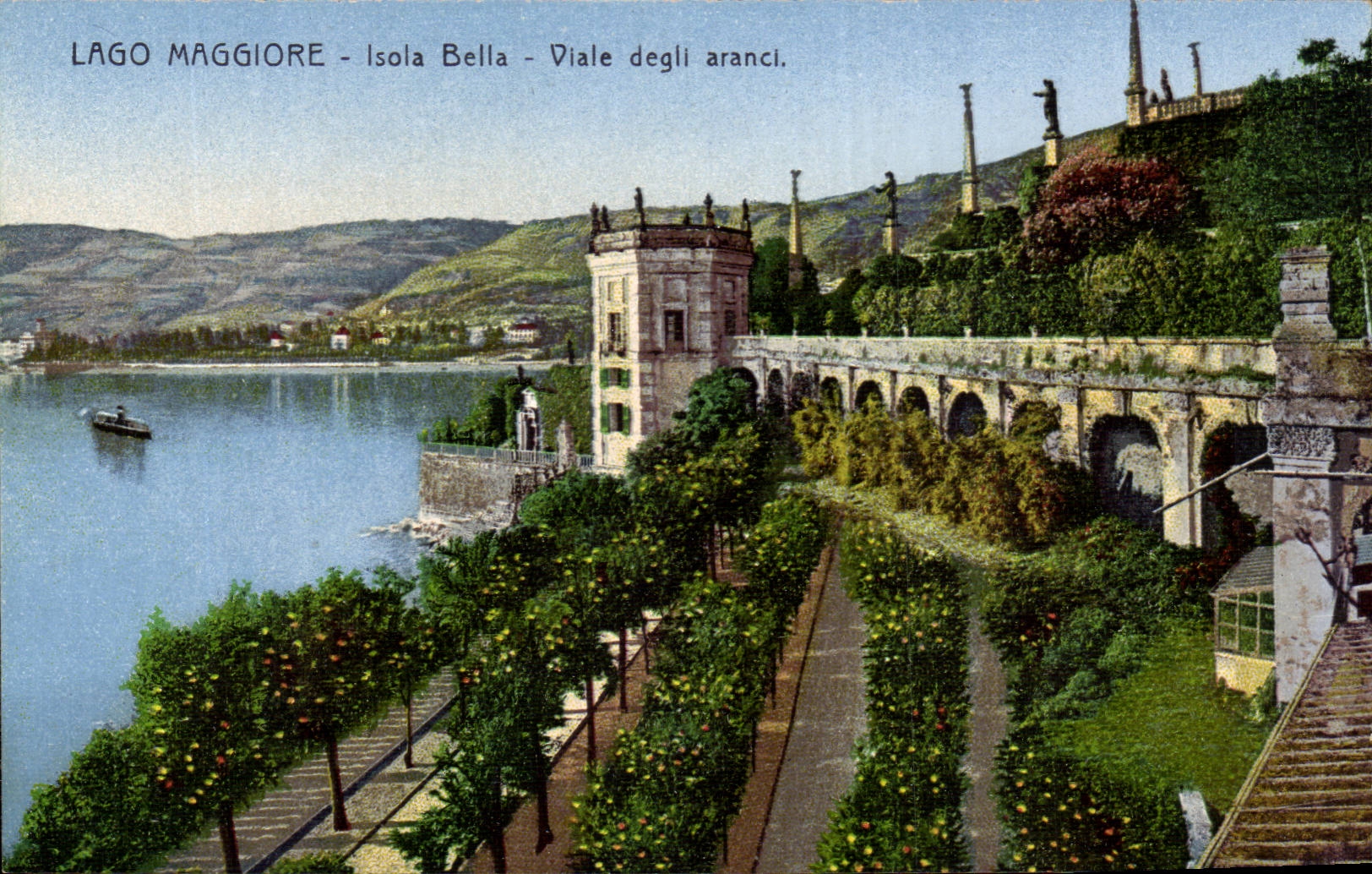 CPA Italien Italien Lago Maggiore Isola blokte Viale degli Aranci