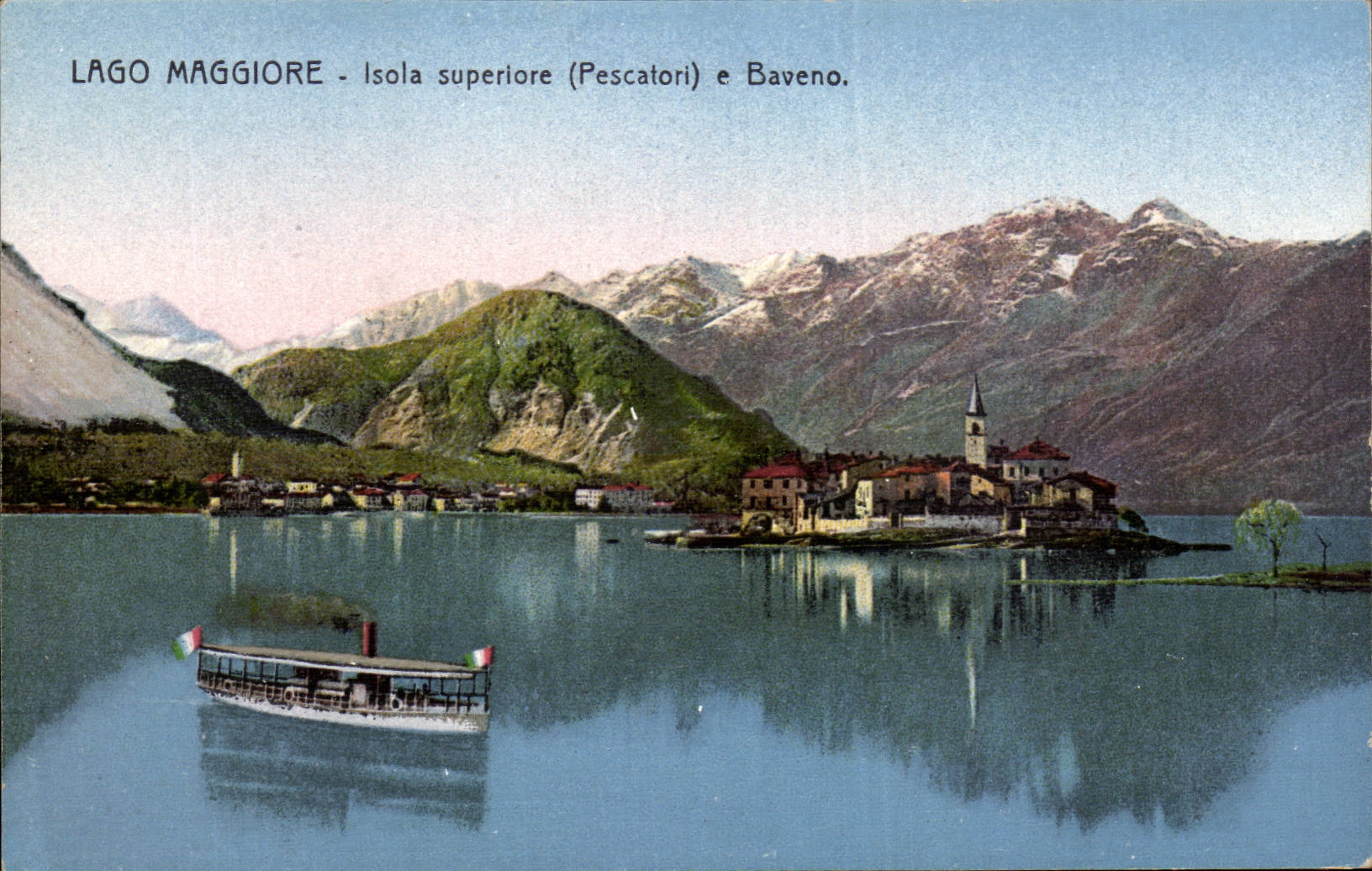 CPA Italien Italien Lago Maggiore isolierte superiore Pescatori E Baverno