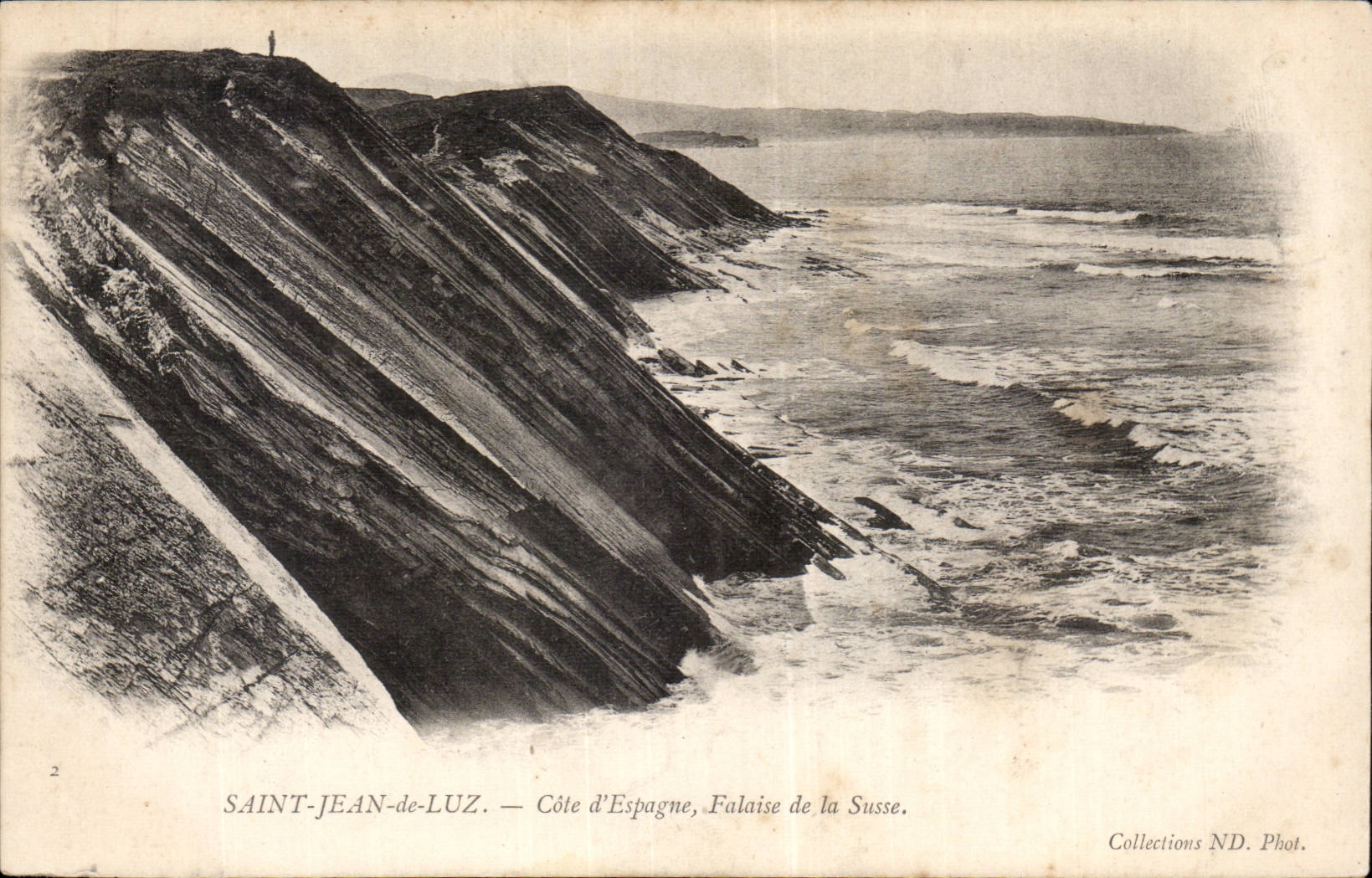 CPA St Jean de Luz Cote d'Espagne Falaise de la Susse
