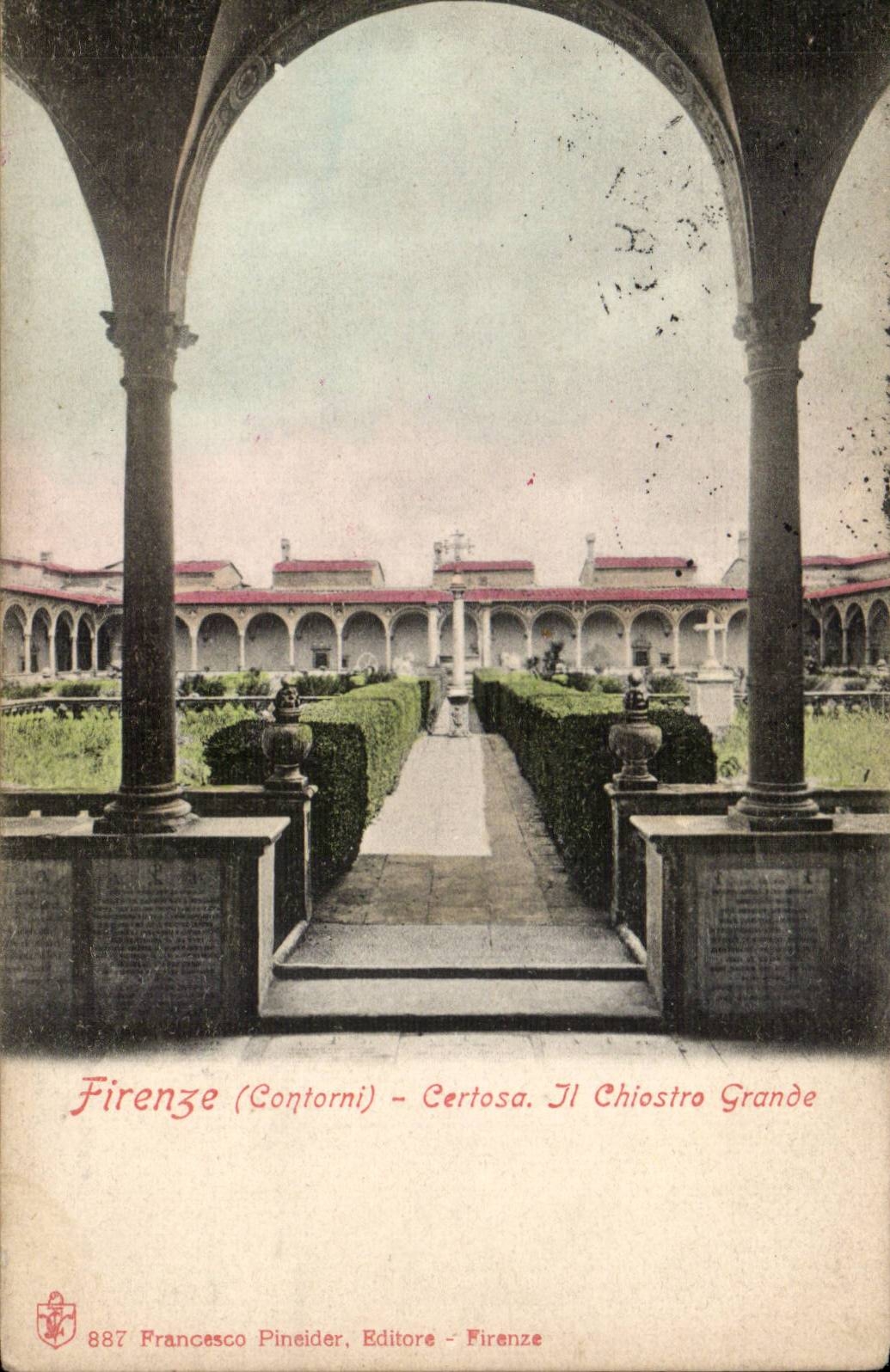 CPA grosses Italien Italien Firenze Certosa es Chiostro