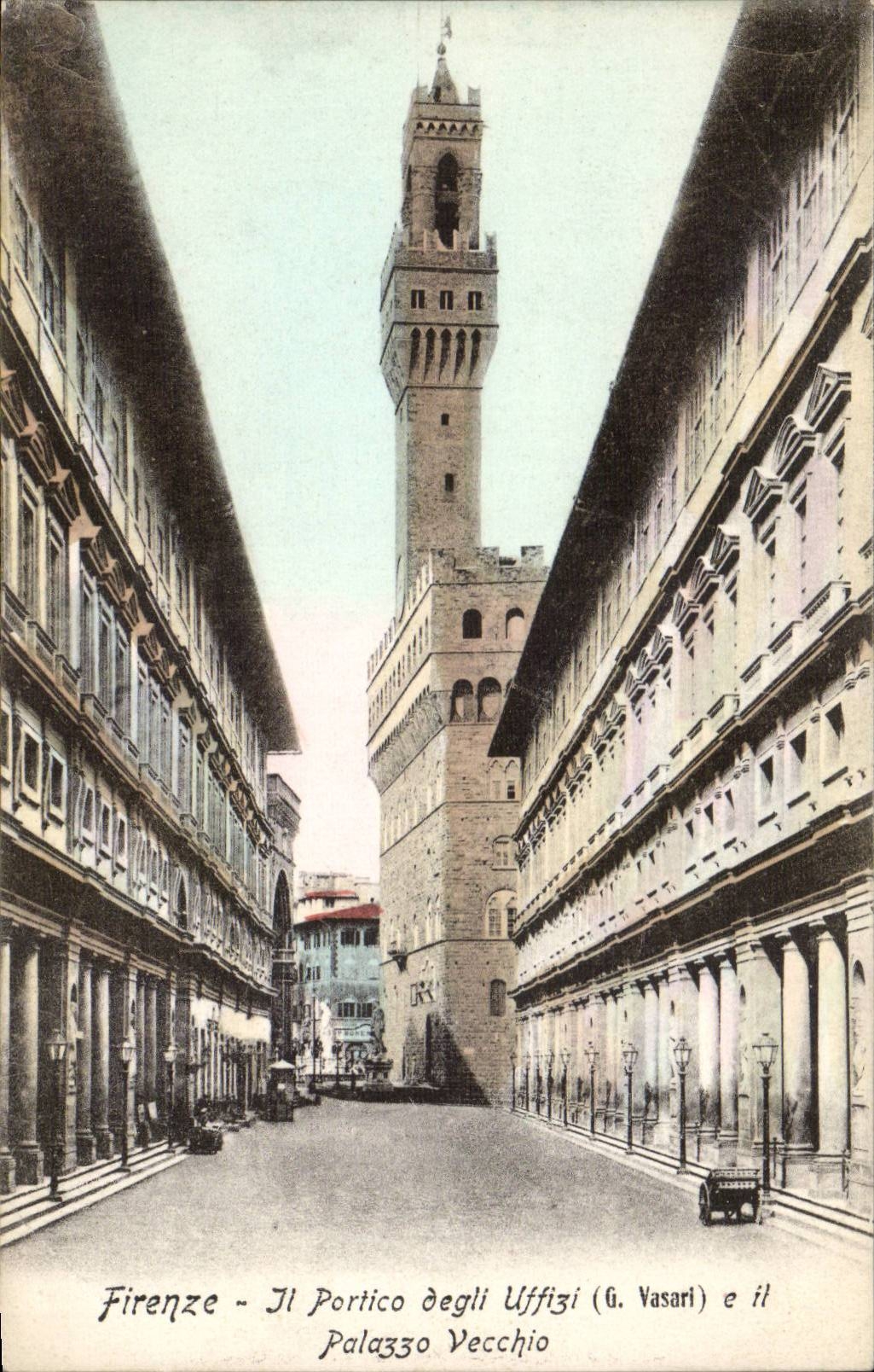 CPA Italien Italien Firenze es Portico degli Uffizi Palazzo Vecchio