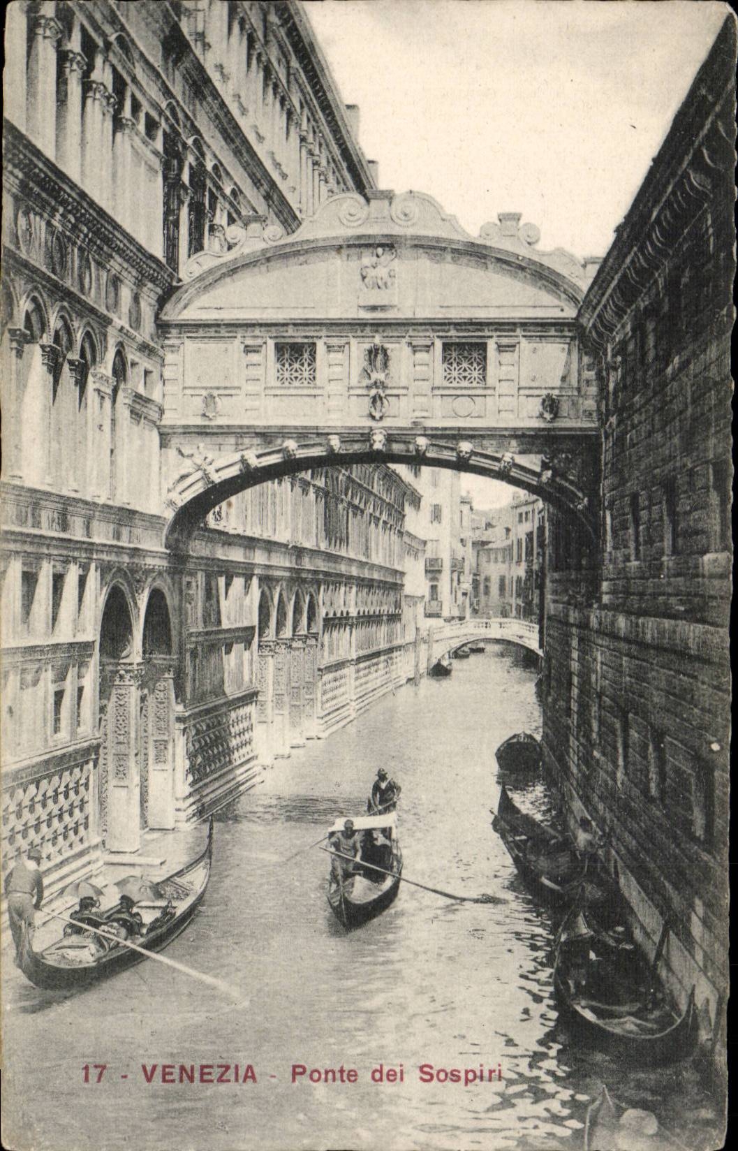 CPA Italy Italia Venezia Big shot del Sospiri