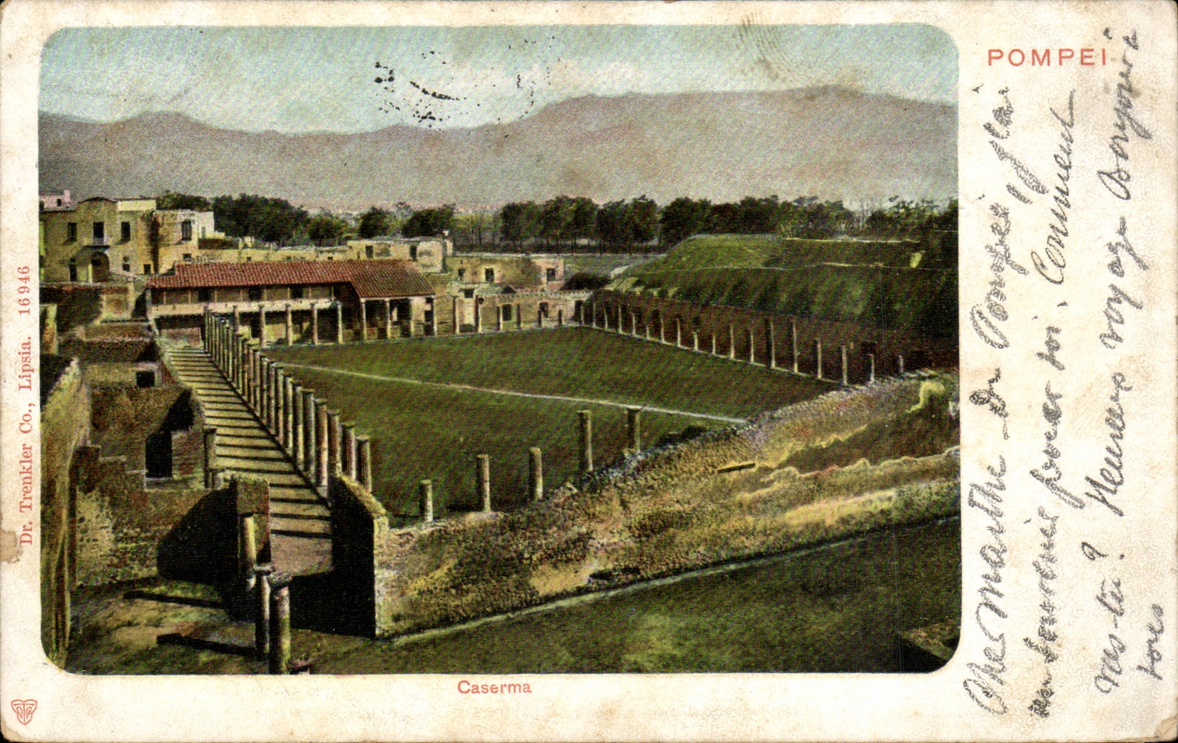 CPA Italien Italien Pompeji geviertelt