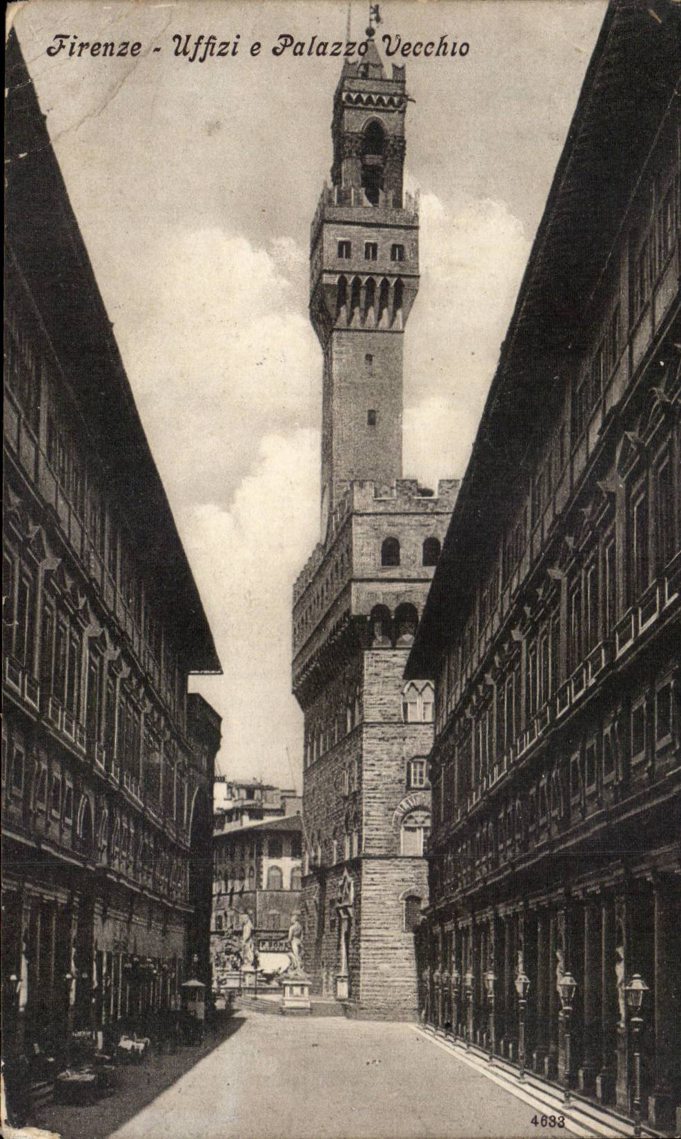 CPA Italien Italien Firenze Uffizi E Palazzo Vecchio