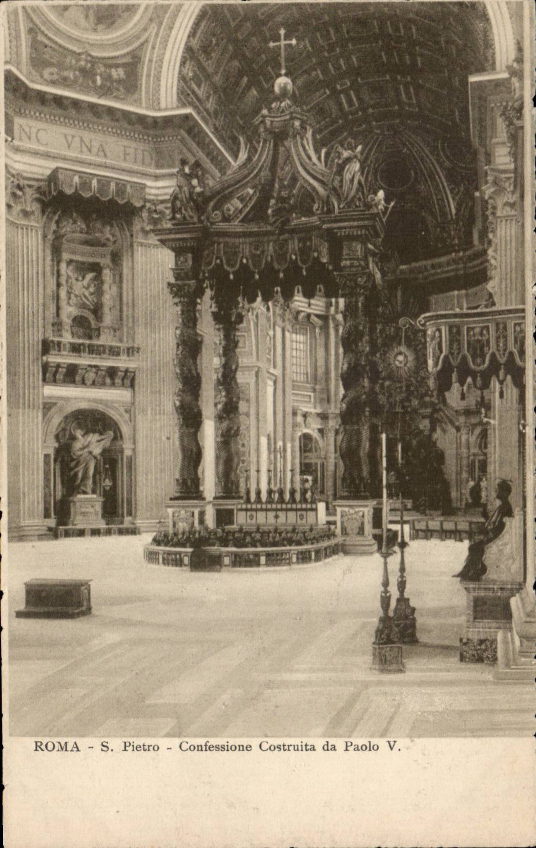 CPA Italien Italien Rom S Pietro Confessione Costruita DA Paolo V