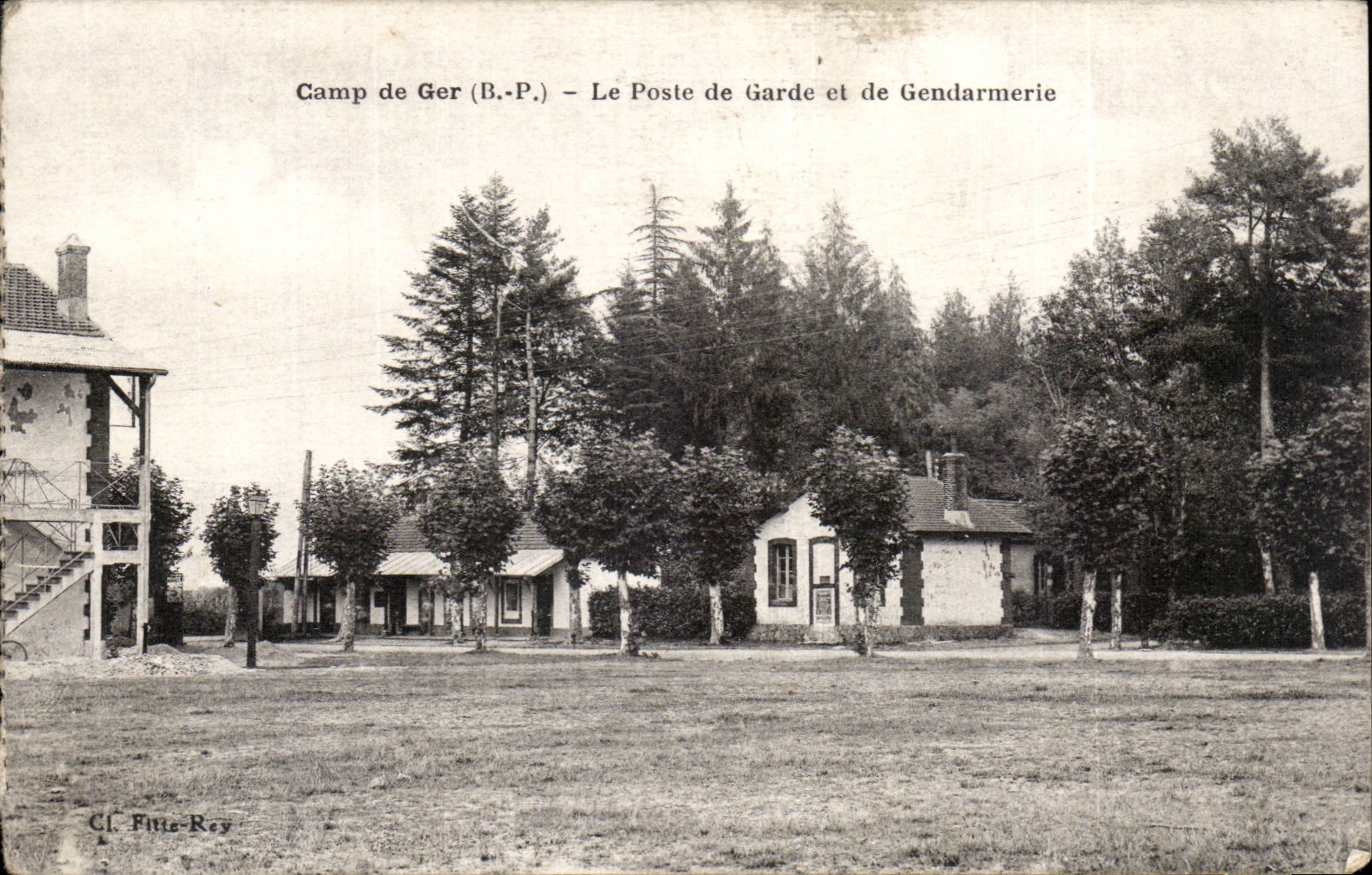 CPA Camp of Ger the guardroom and the Militaria gendarmerie