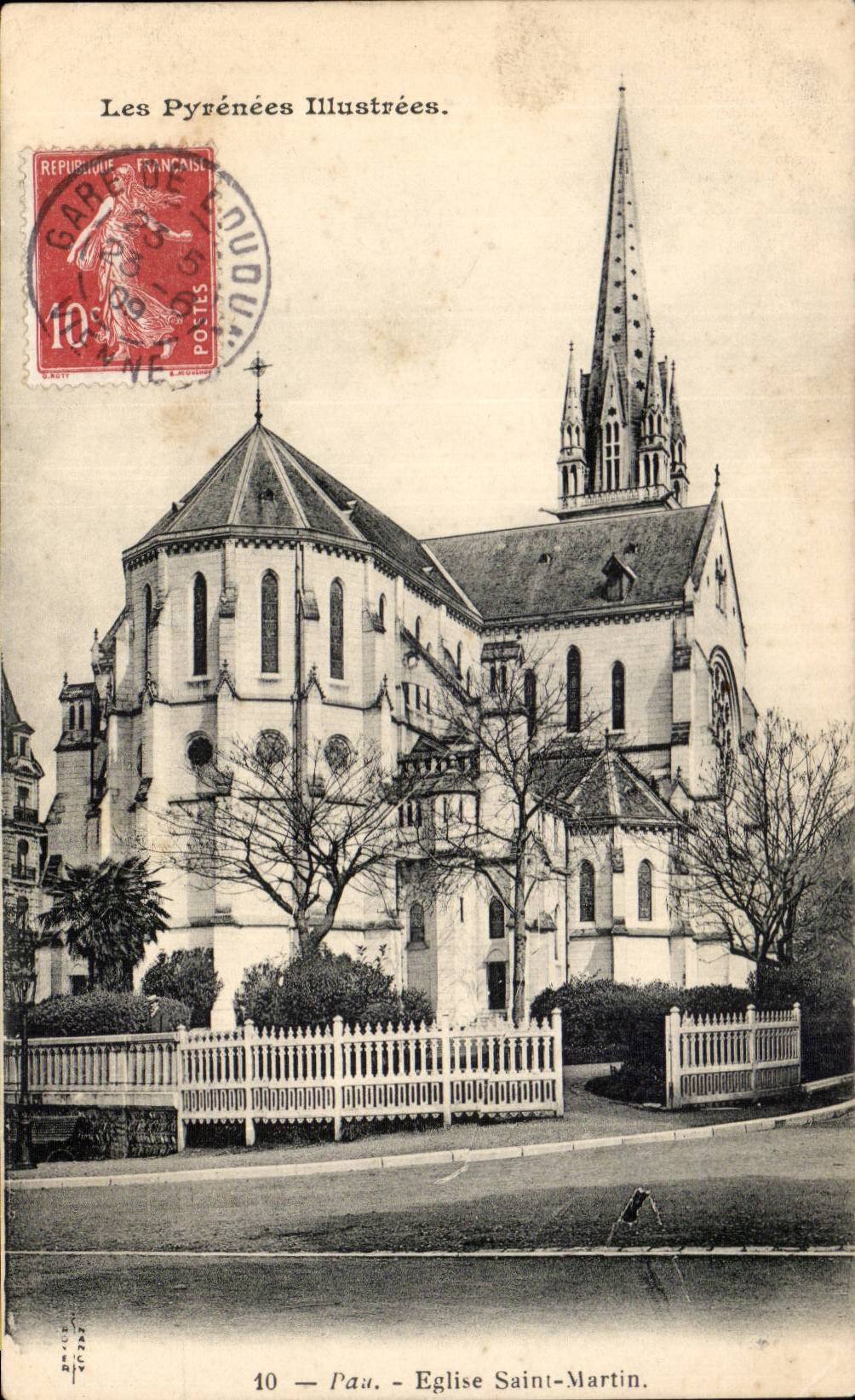CPA Pau Kirche Saint Martin