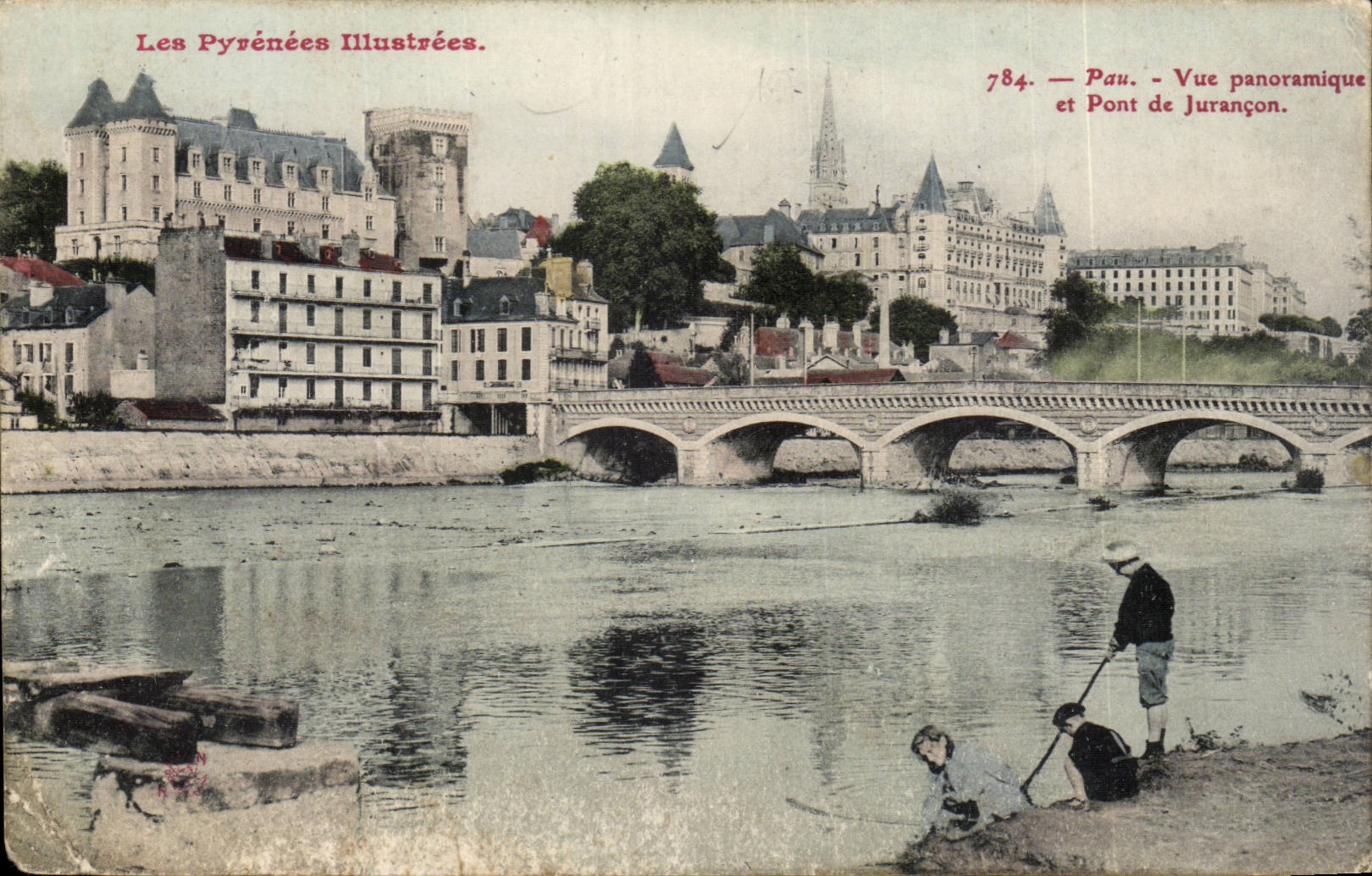 CPA Pau panoramische Ansicht und Brucke von Jurancon