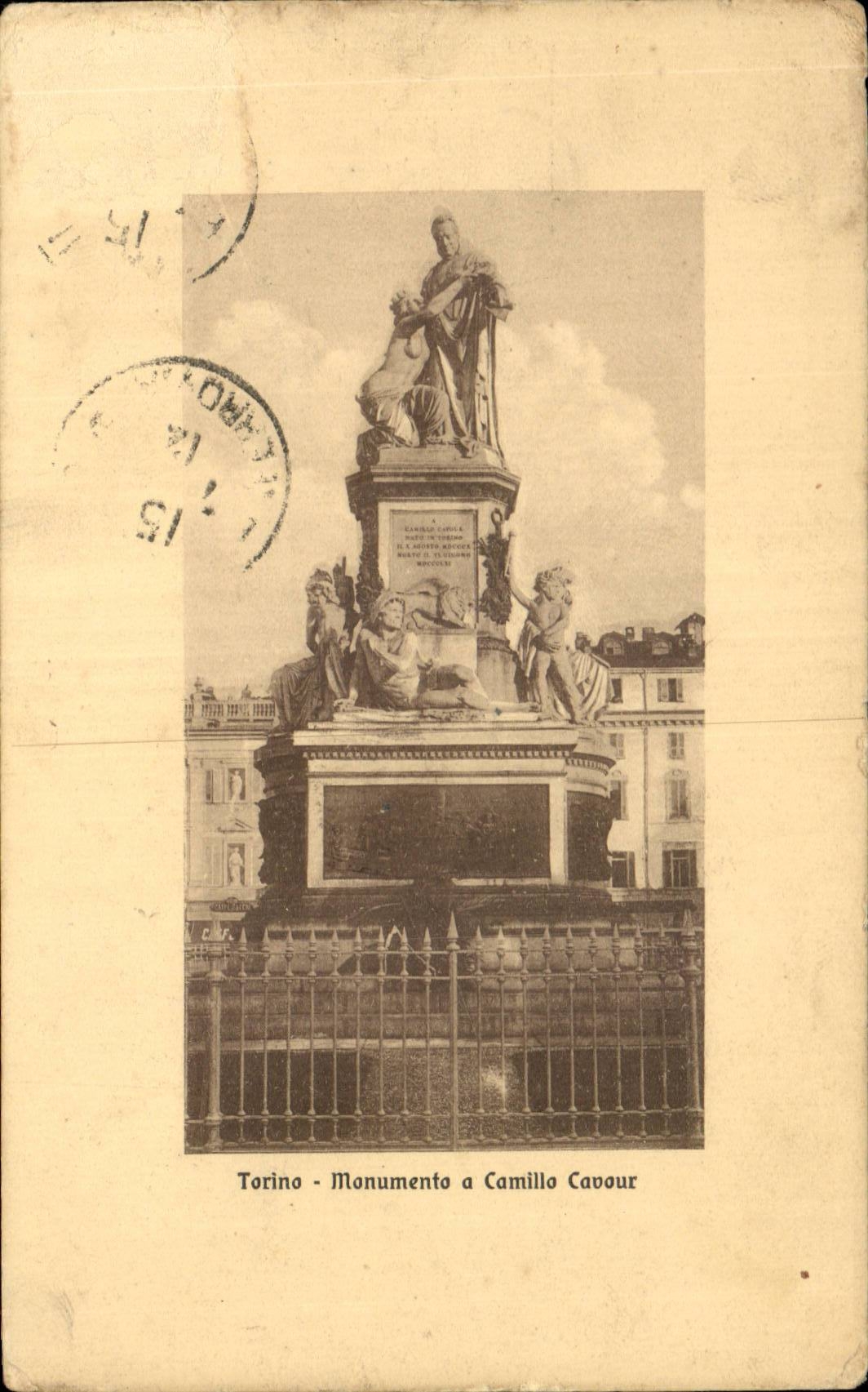 CPA Italie Italia Torino Monumento a Camillo lavour