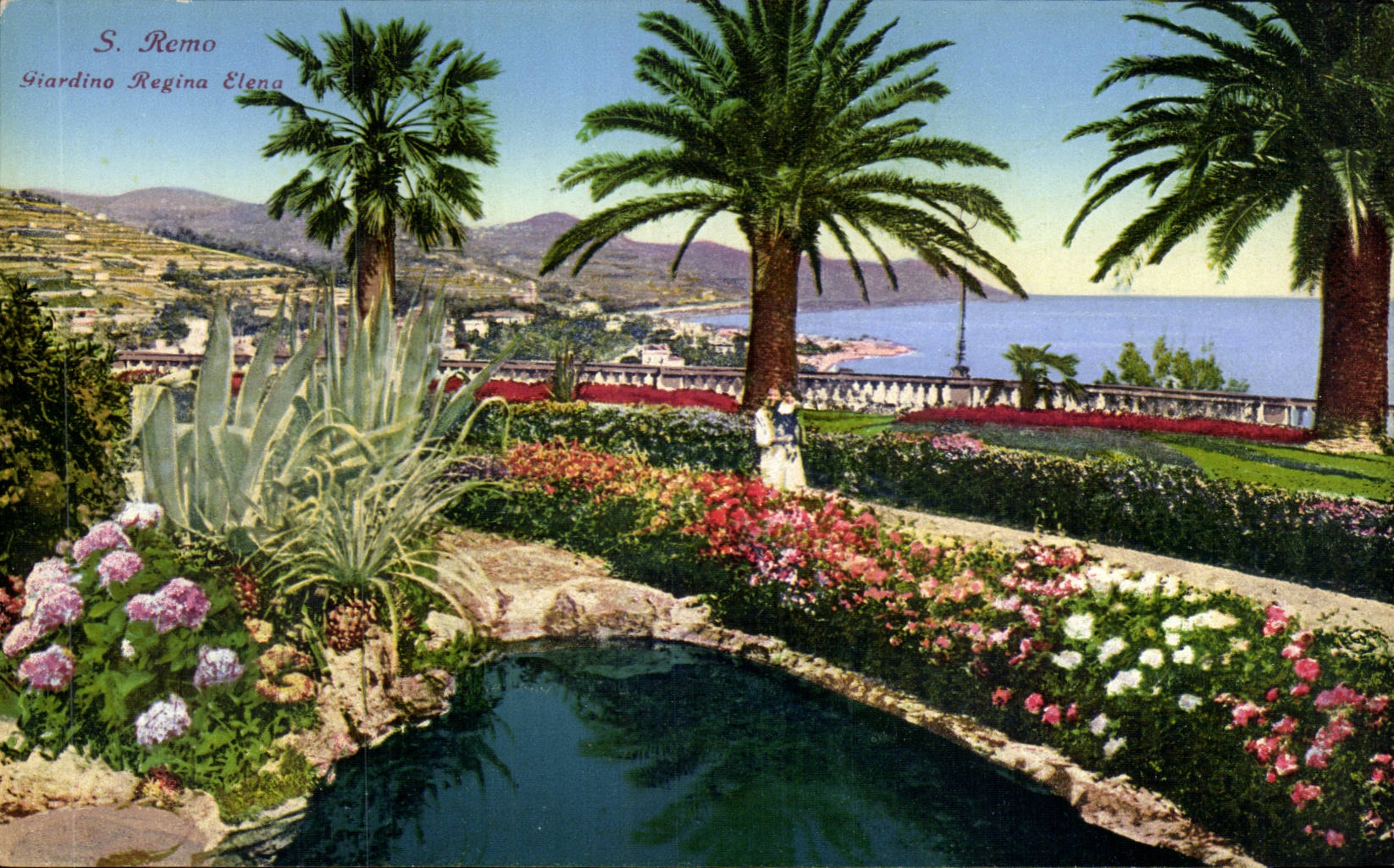 CPA Italien Italien San Remo Giardino Regina Elena