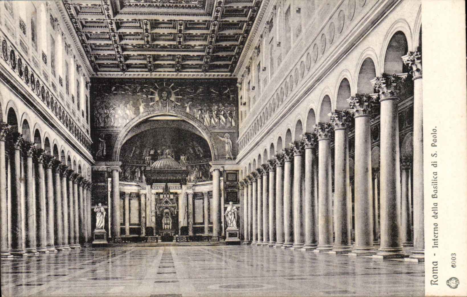 CPA Italien Italien Rom Interno von Basilica di S Paolo