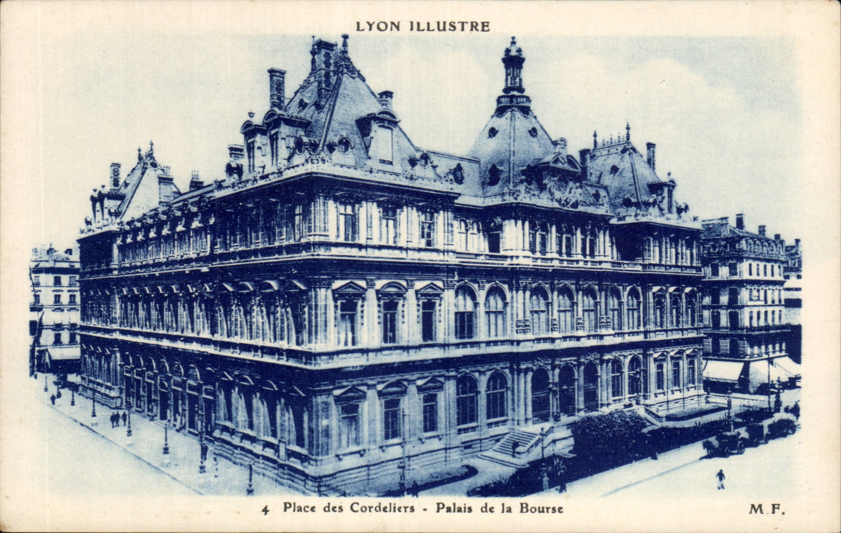 CPA Lyon places of Cordeliers Palais of the Stock Exchange