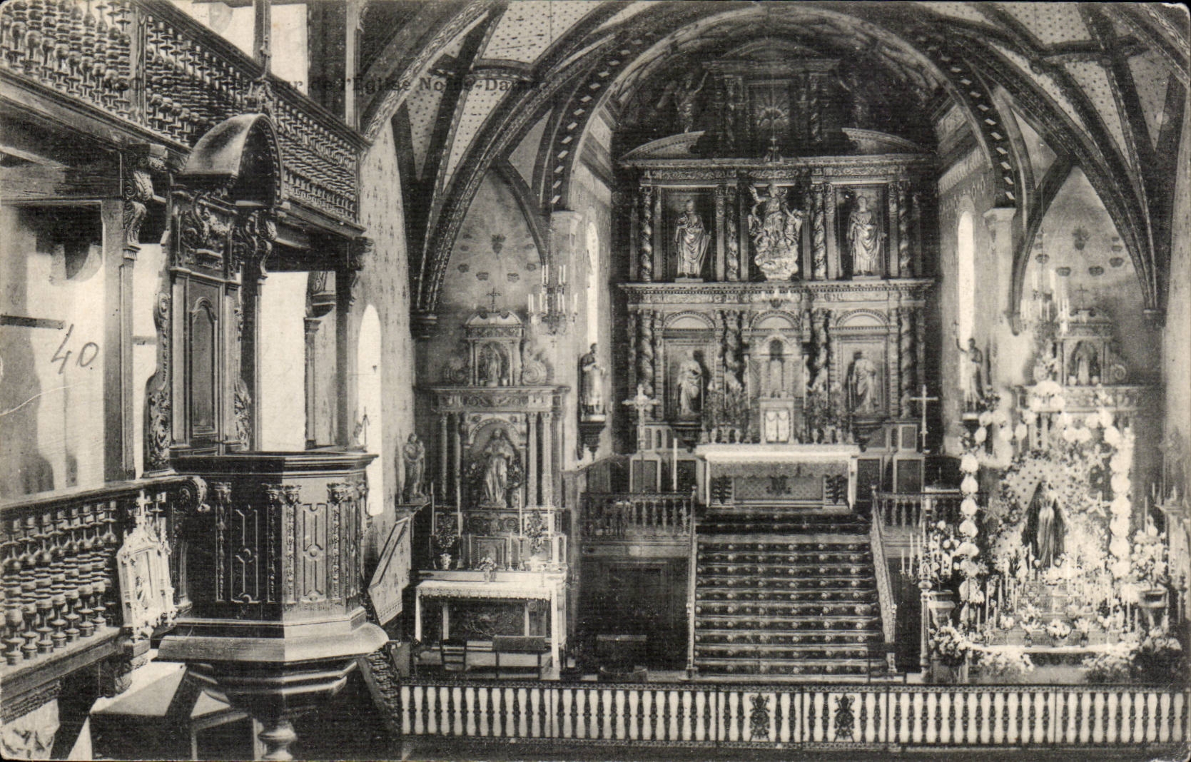 CPA Interior Ascain of the Notre Dame church