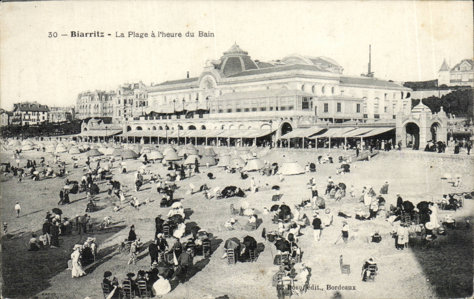 CPA Biarritz La plage a l'heure du bain