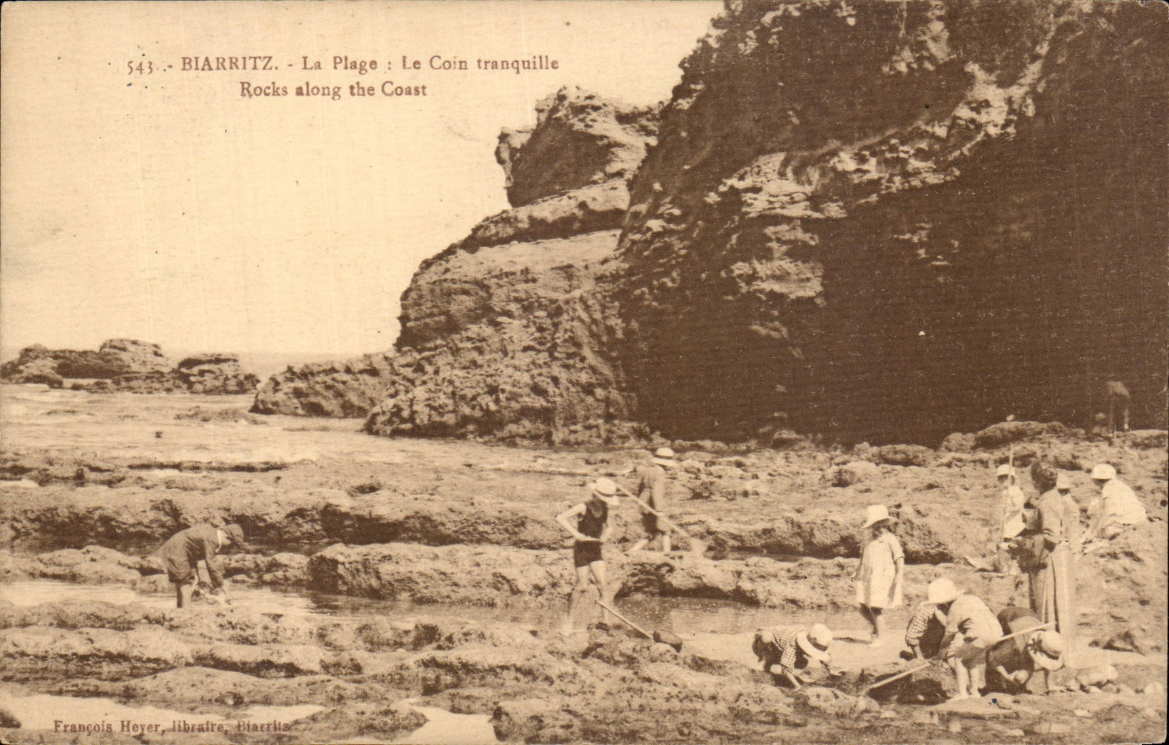 CPA Biarritz La plage Le coin tranquille 