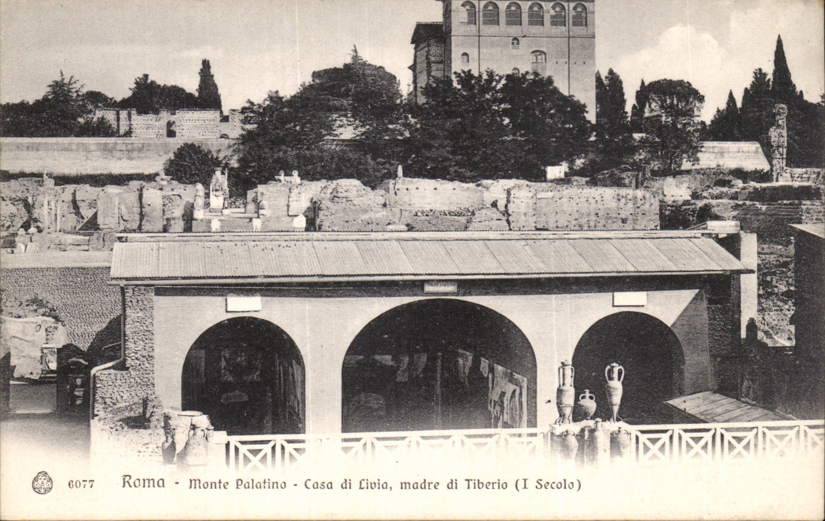 CPA Italien Italien Rom baut Di Tiberio Palatino Casa-dilivia Madre zusammen