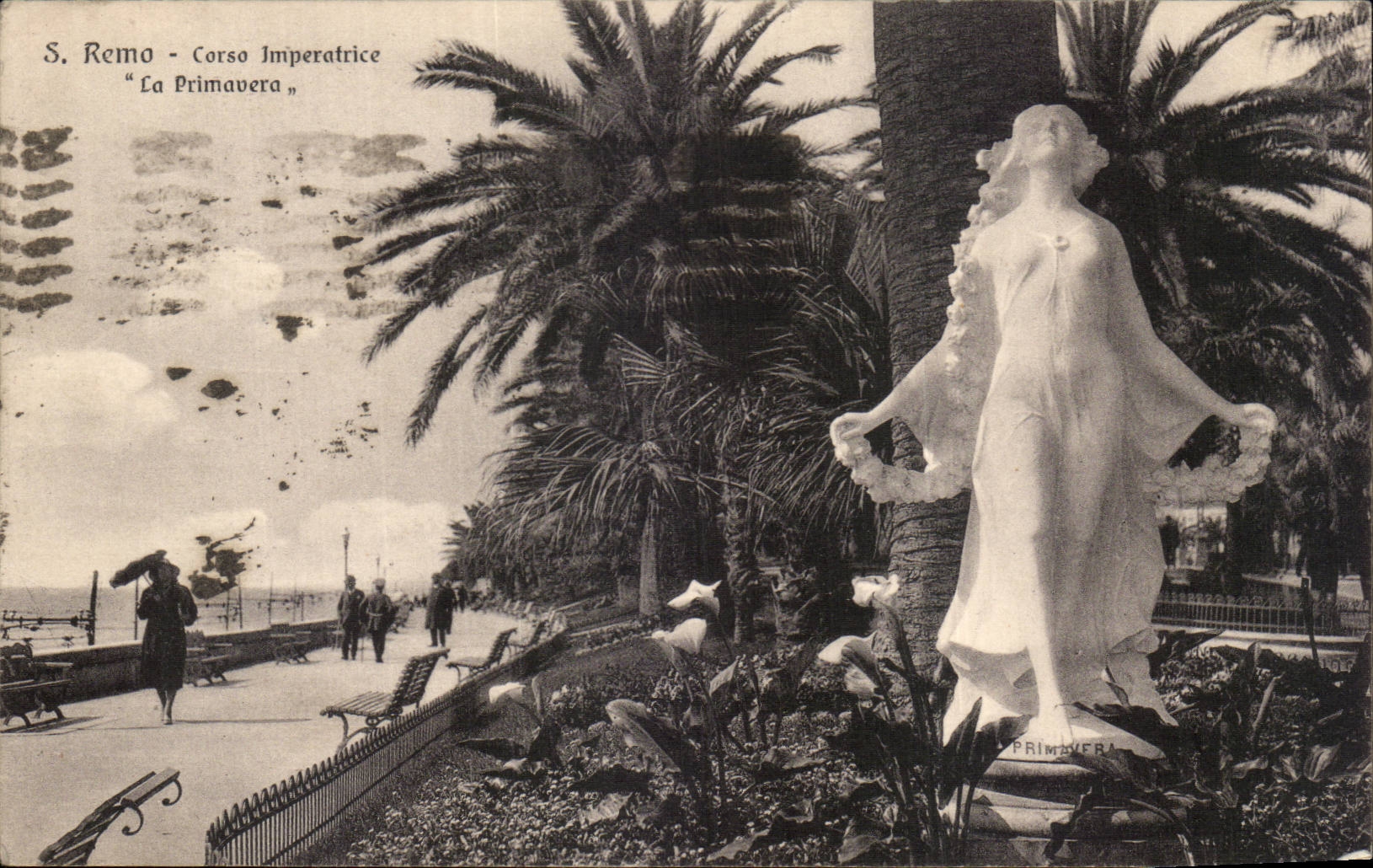 CPA Italien Italien San Remo Corso Kaiserin Primavera