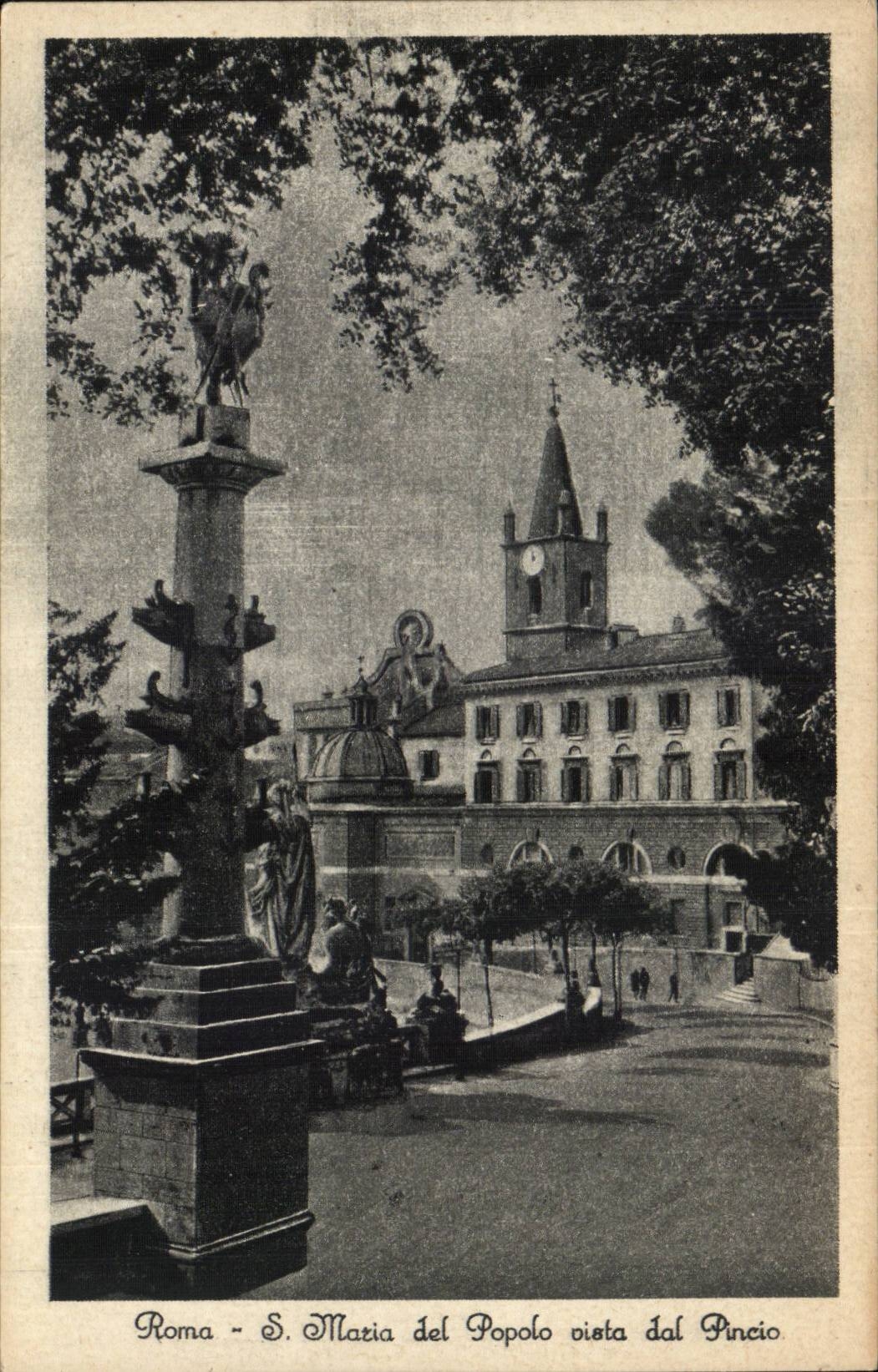 CPA Italien Italien Rom S Maria Del Popolo Vista Dal Pincio