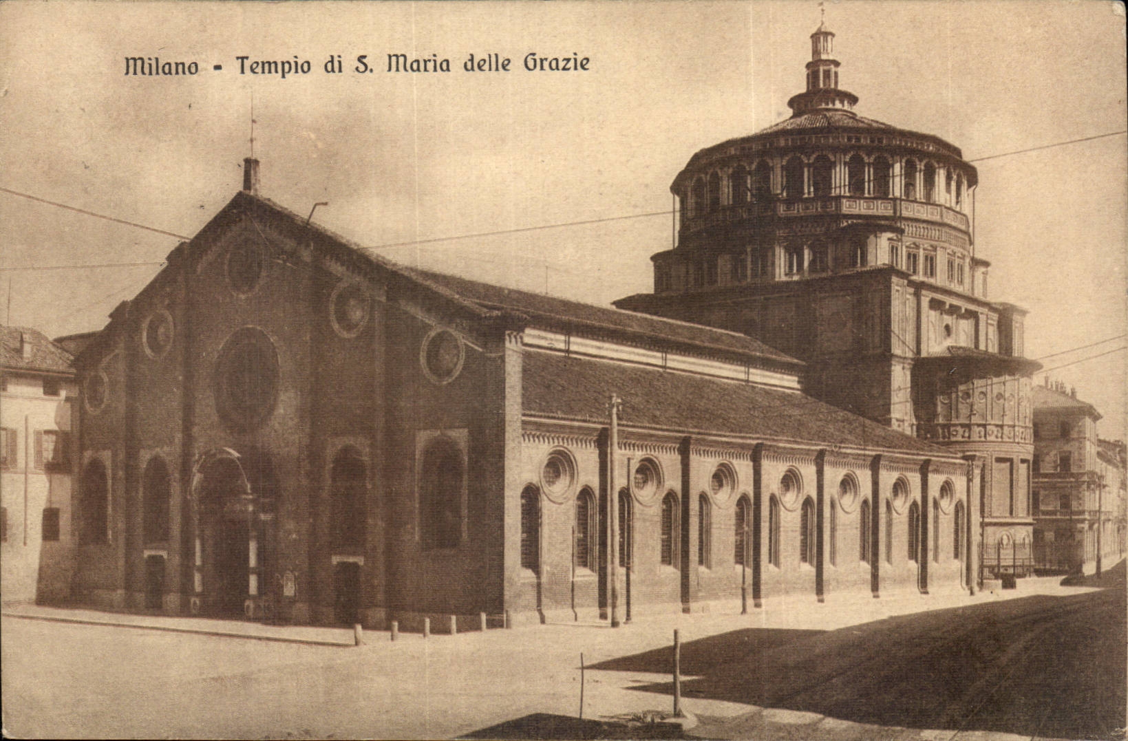 CPA Italy Italia Milano Tempio di S delle Maria Grazie
