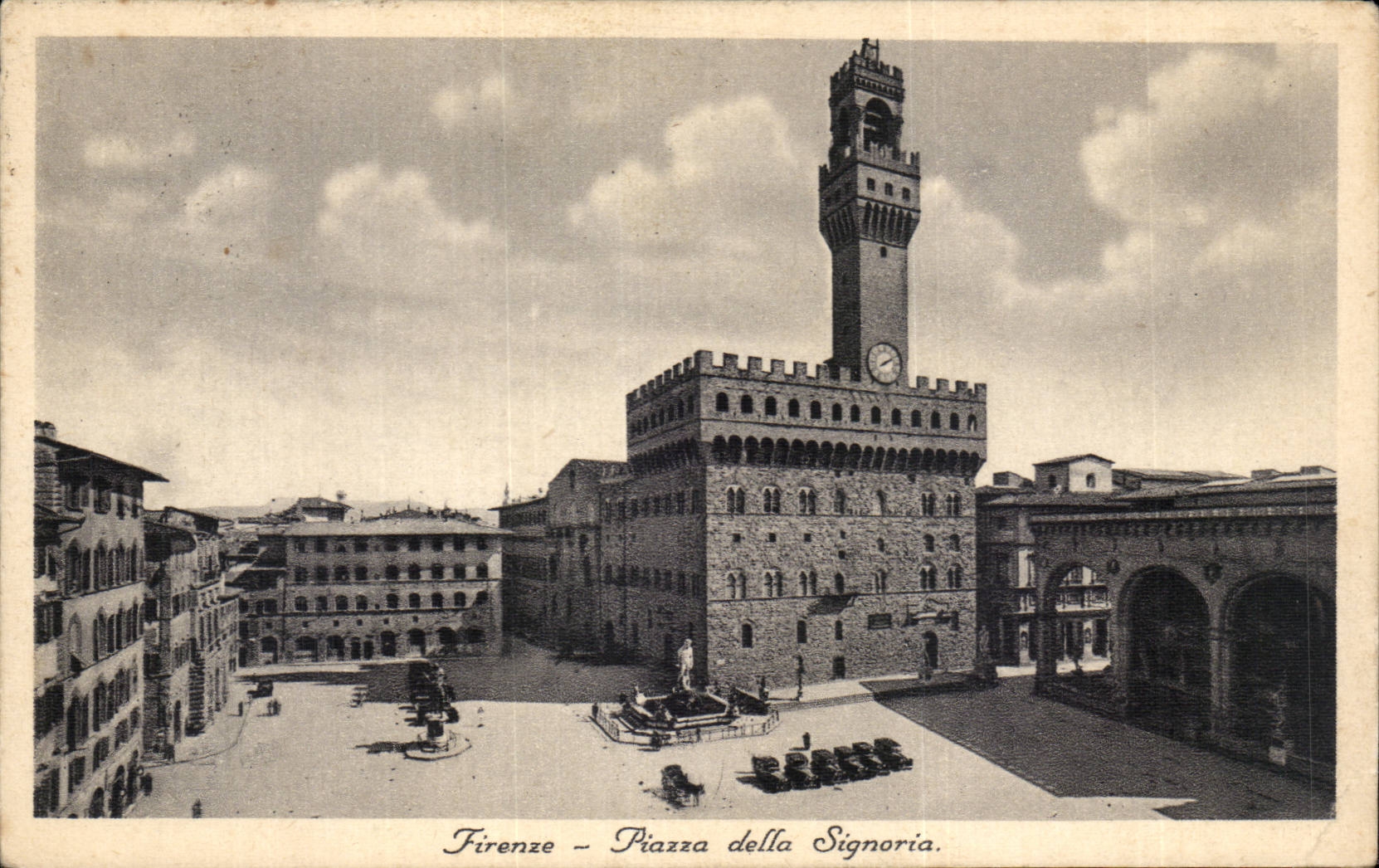 CPA Italien Italien Firenze Marktplatz della Signoria