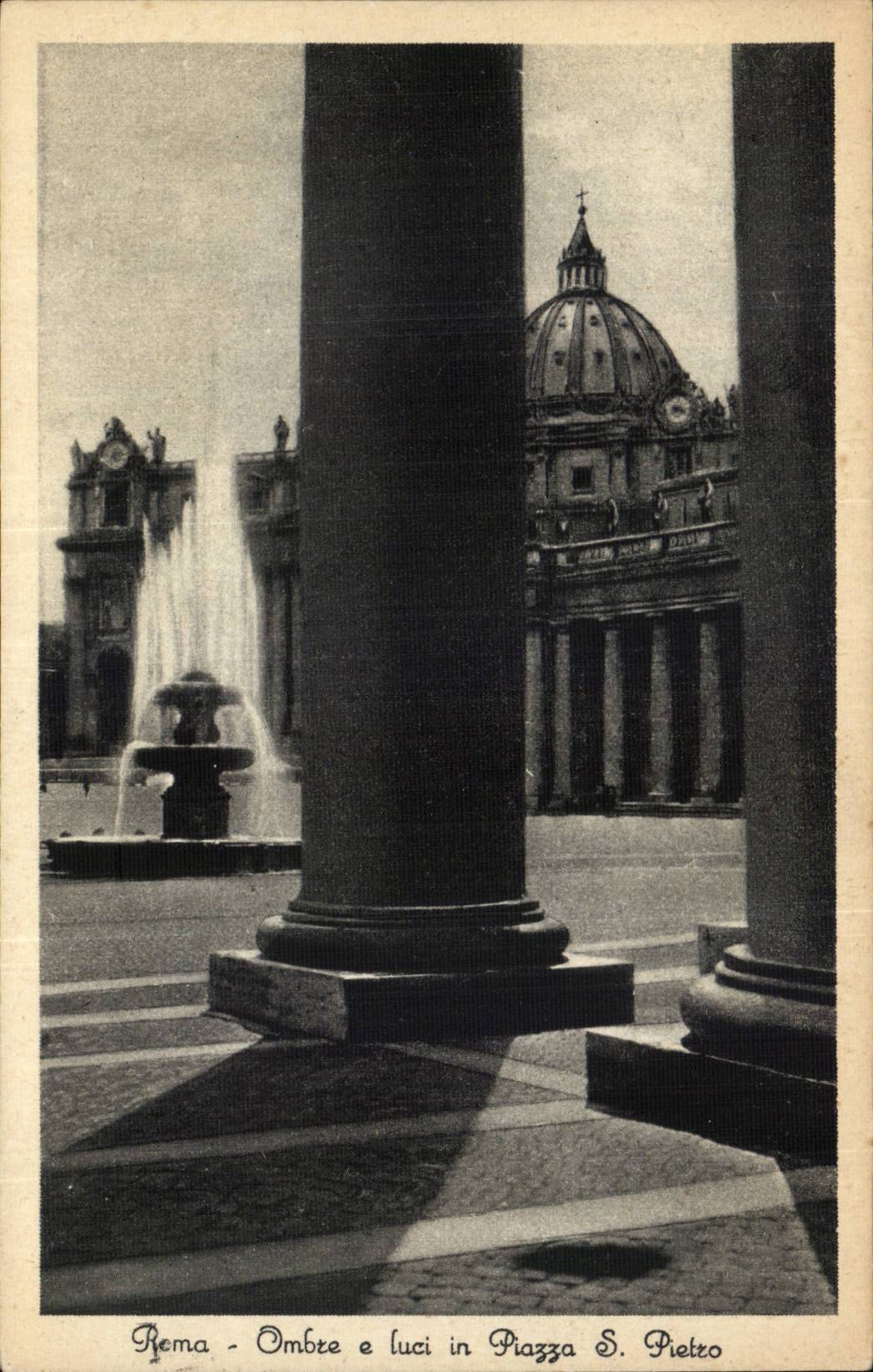 CPA Italien Italien Rom Farbton E luci in Marktplatz S Pietro