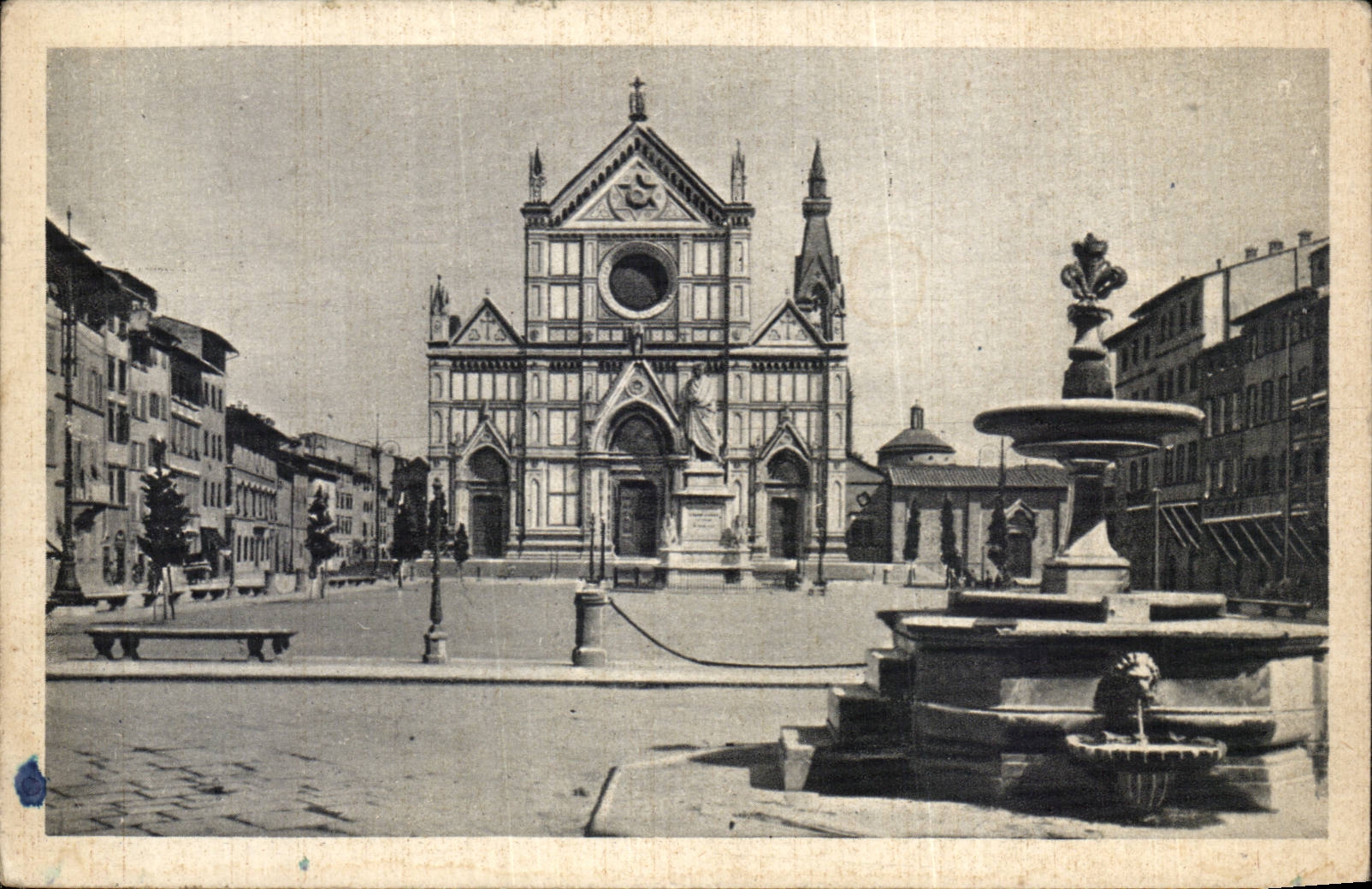 CPA Italien Italien Firenze Marktplatz E Chiesa S Croce