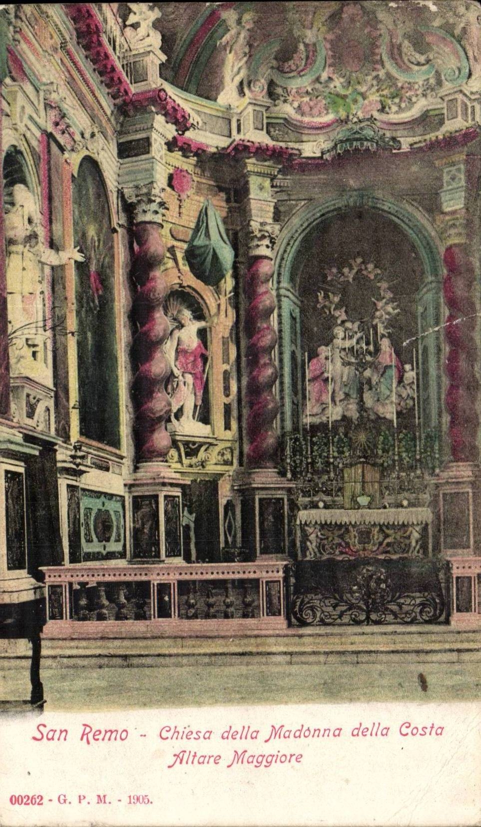 CPA Italien Italien San Remo Chiesa uber Madonna uber Costa Altare Maggiore hinaus hinaus