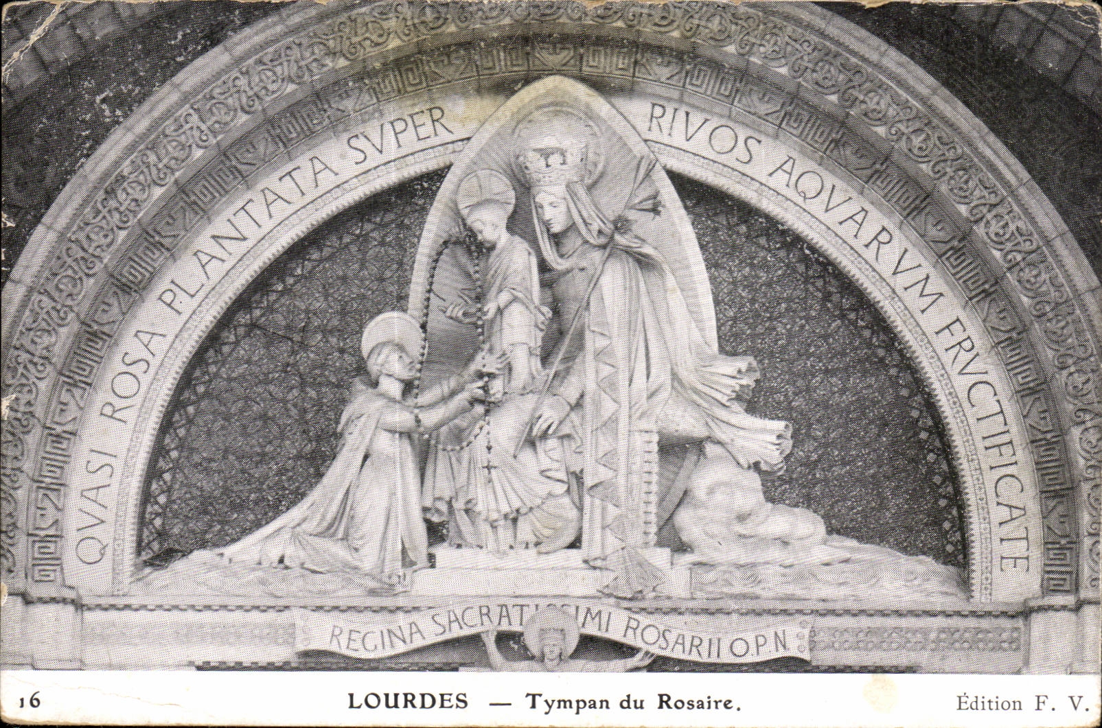 Lourdes CPA Tympanum of the rosary