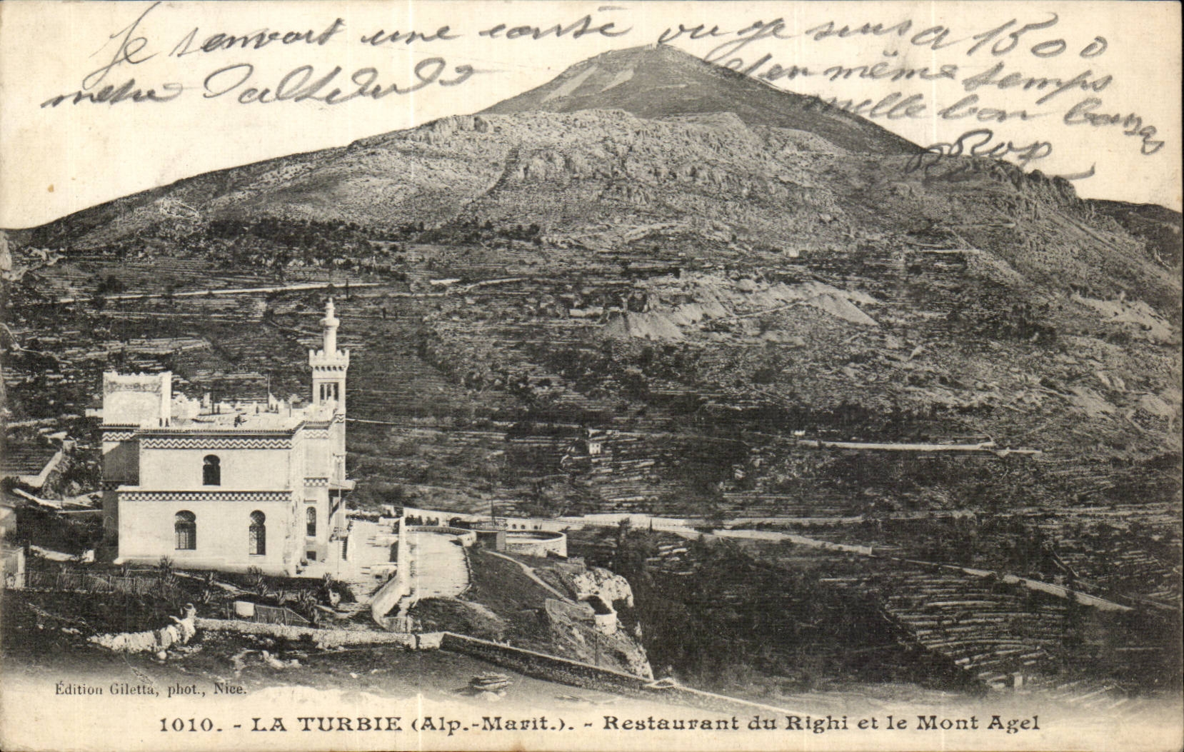 CPA La Turbie Restoring of Righi and the Agel Mount
