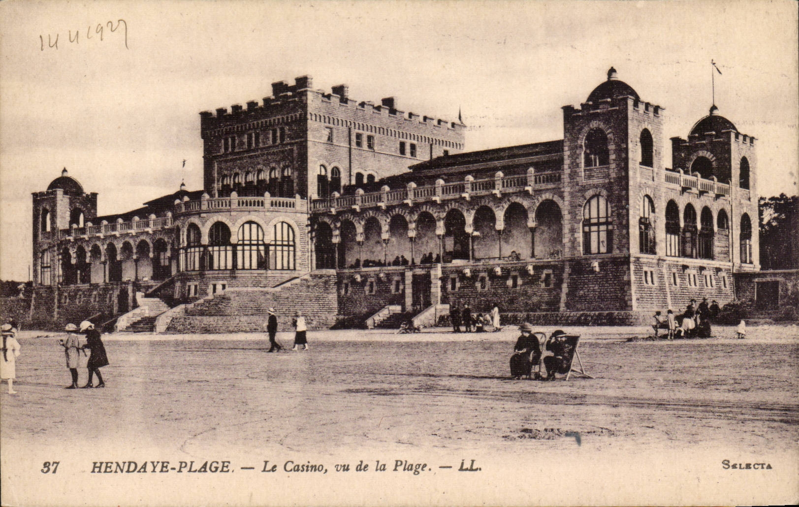 CPA Hendaye the casino seen of the beach