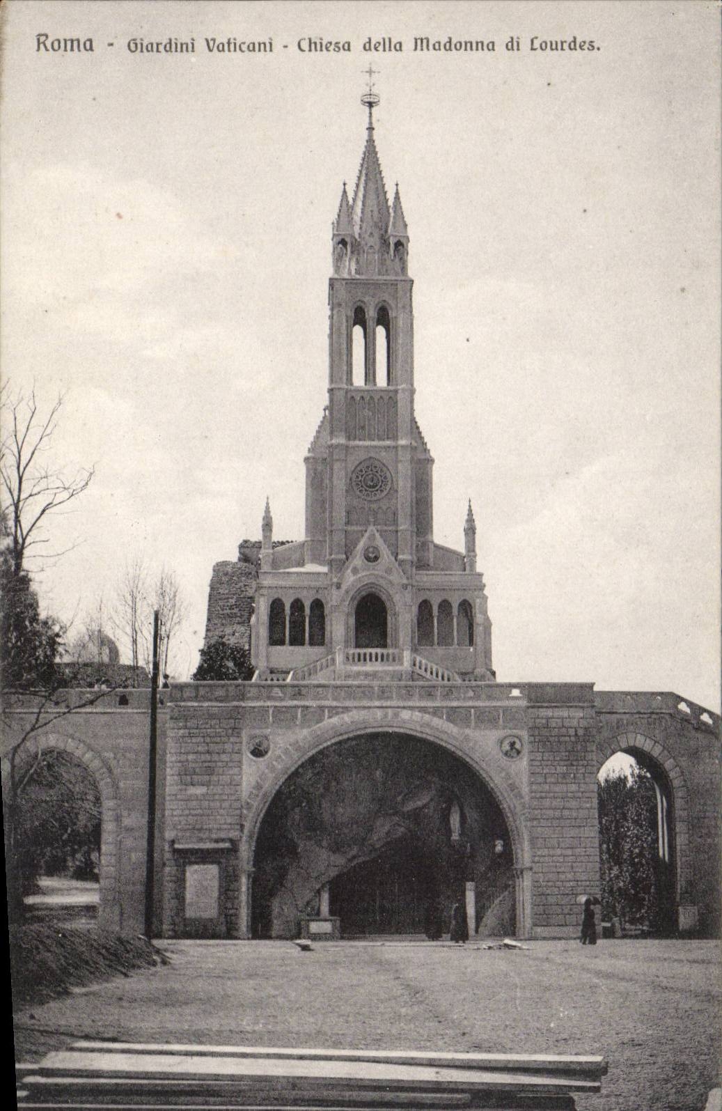 CPA Italien Italien Rom Giardini Vaticani Chiesa uber Madonna di Lourdes hinaus