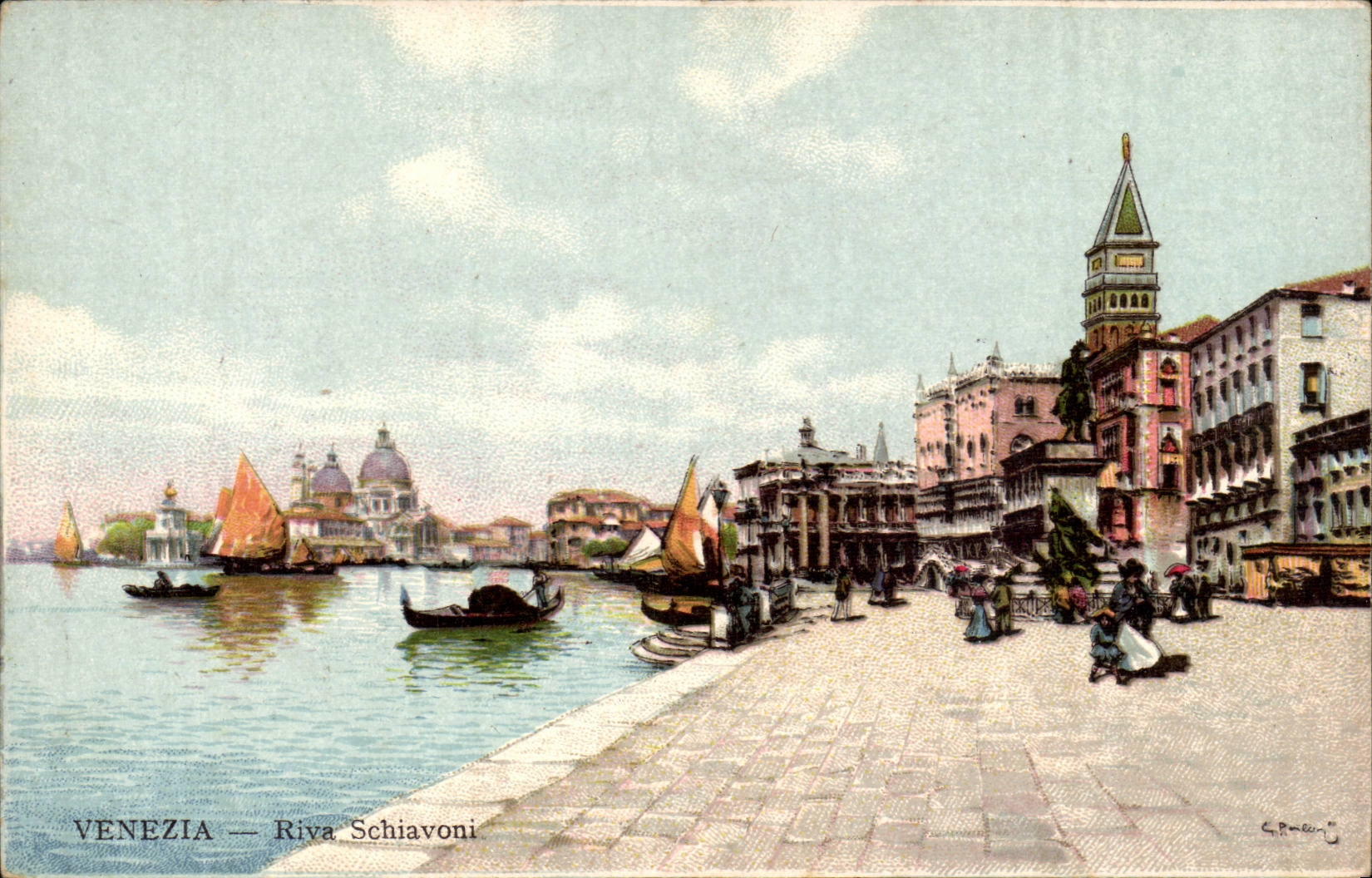 CPA Italy Italia Venezia Rivetted Schiavoni
