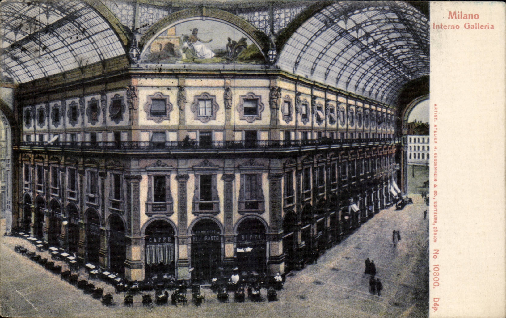 CPA Italy Italia Milano Interno Galleria