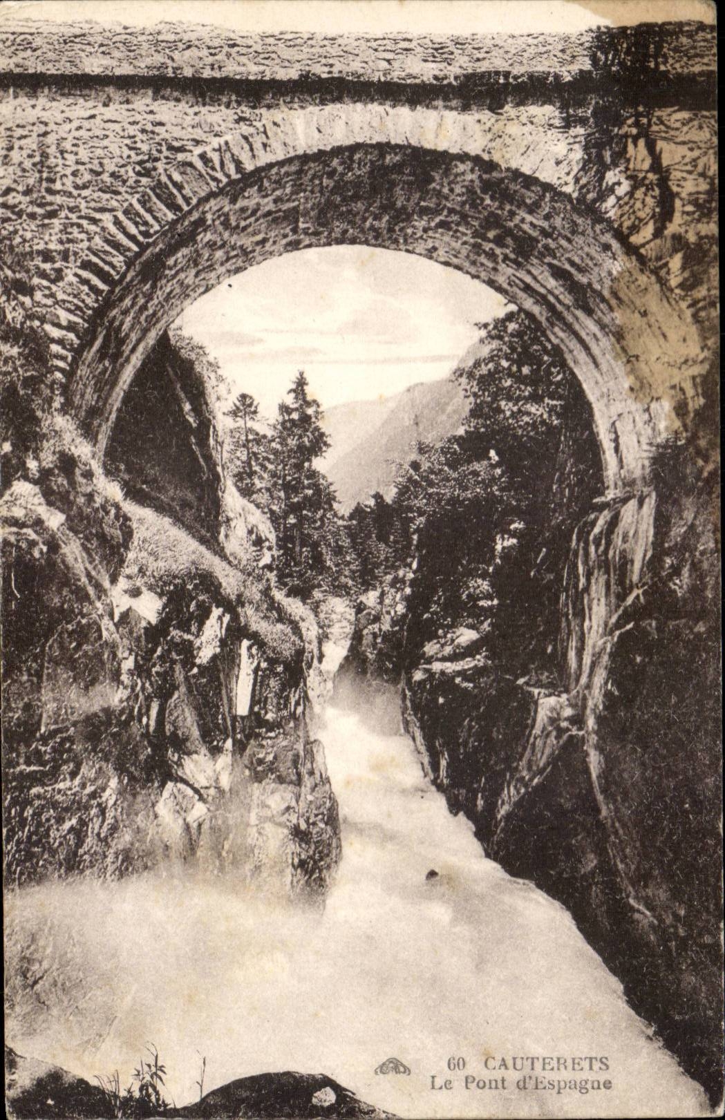 CPA Cauterets die Brucke von Spanien