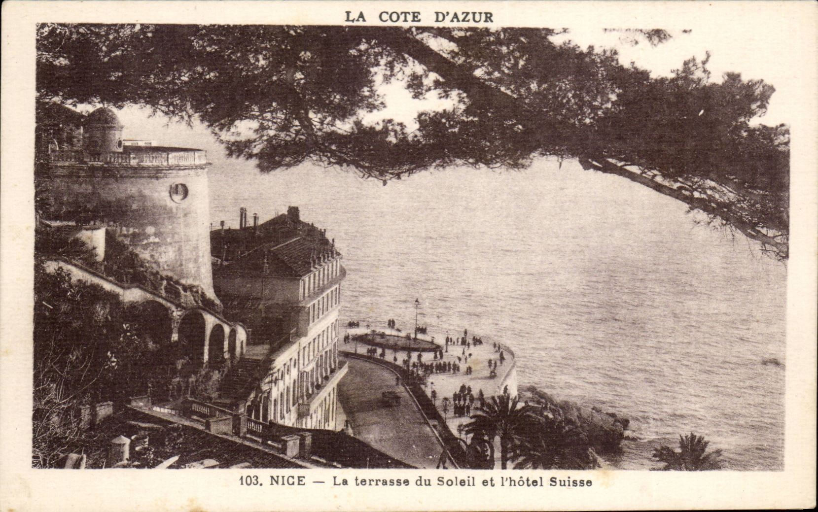 CPA Nice the terrace of the sun and the Swiss hotel