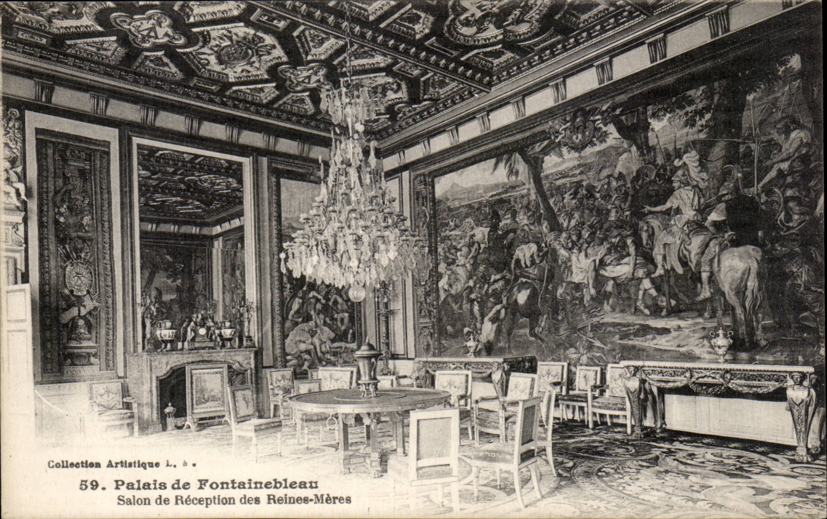 CPA palate of Fontainebleau Reception room of the queens mothers