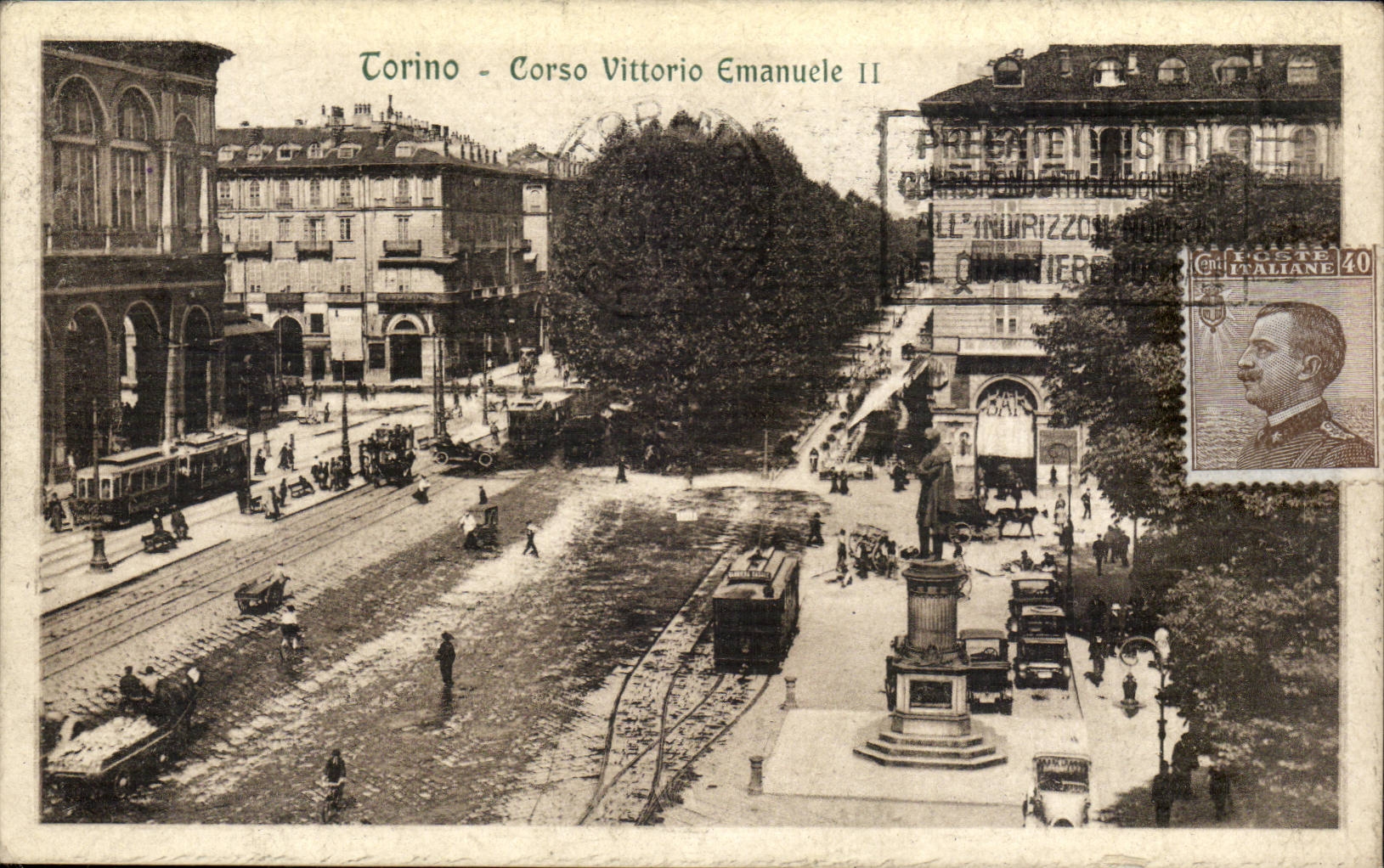 CPA Italie Italia Torini Corso Vittorio Emanuele II