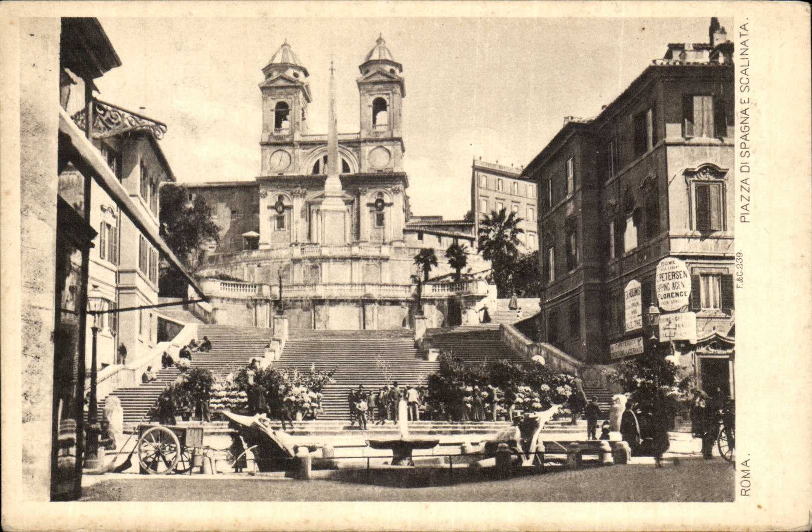 CPA Italien Italien Rom Marktplatz wenn Spagna E Scalinata