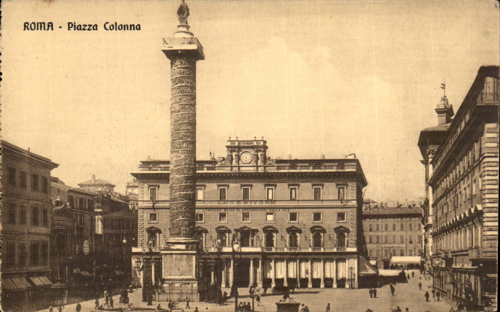 CPA Italien Italien Rom Marktplatz Colonna