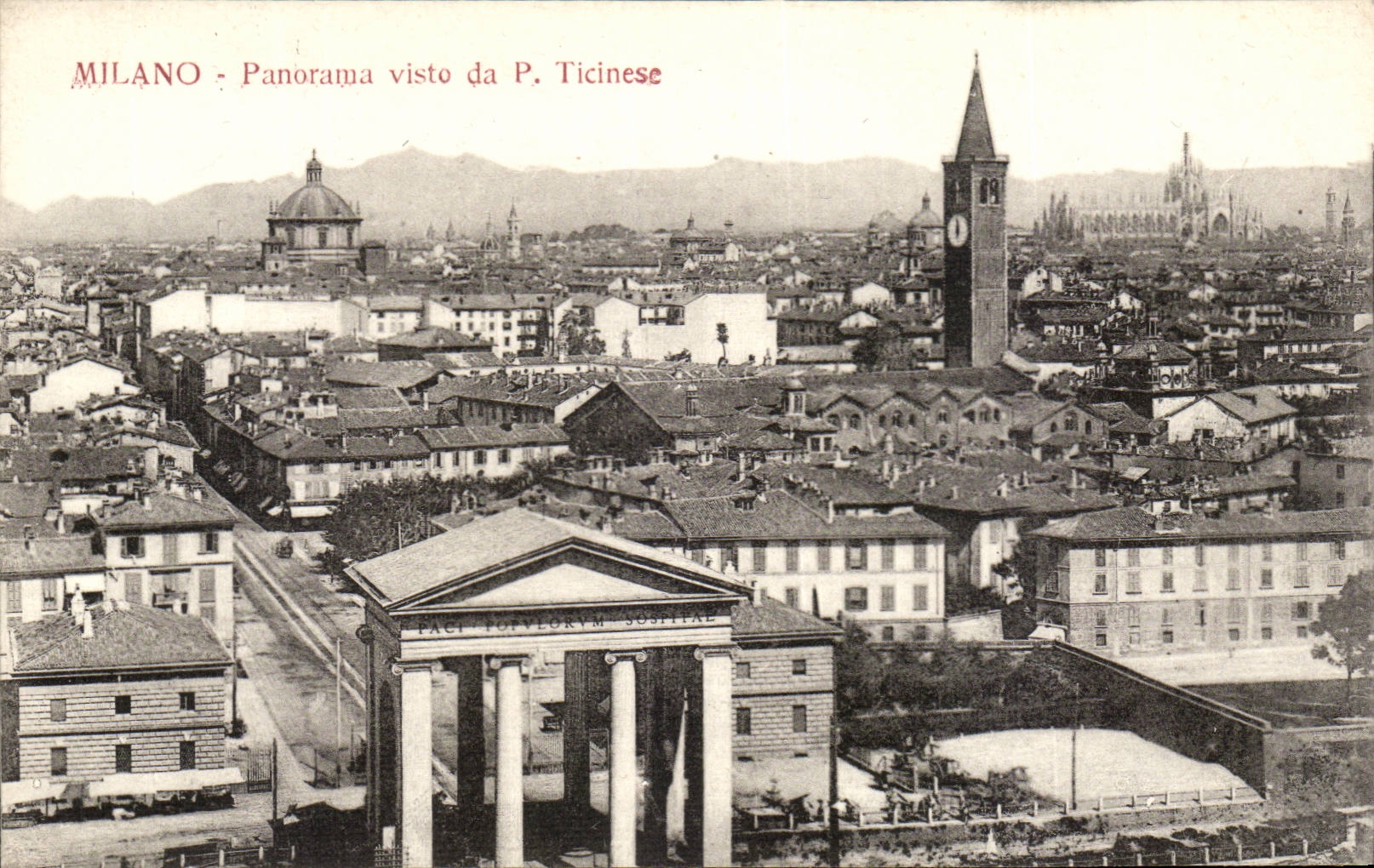 CPA Italy Italia Milano Panorama visto da P Ticinese