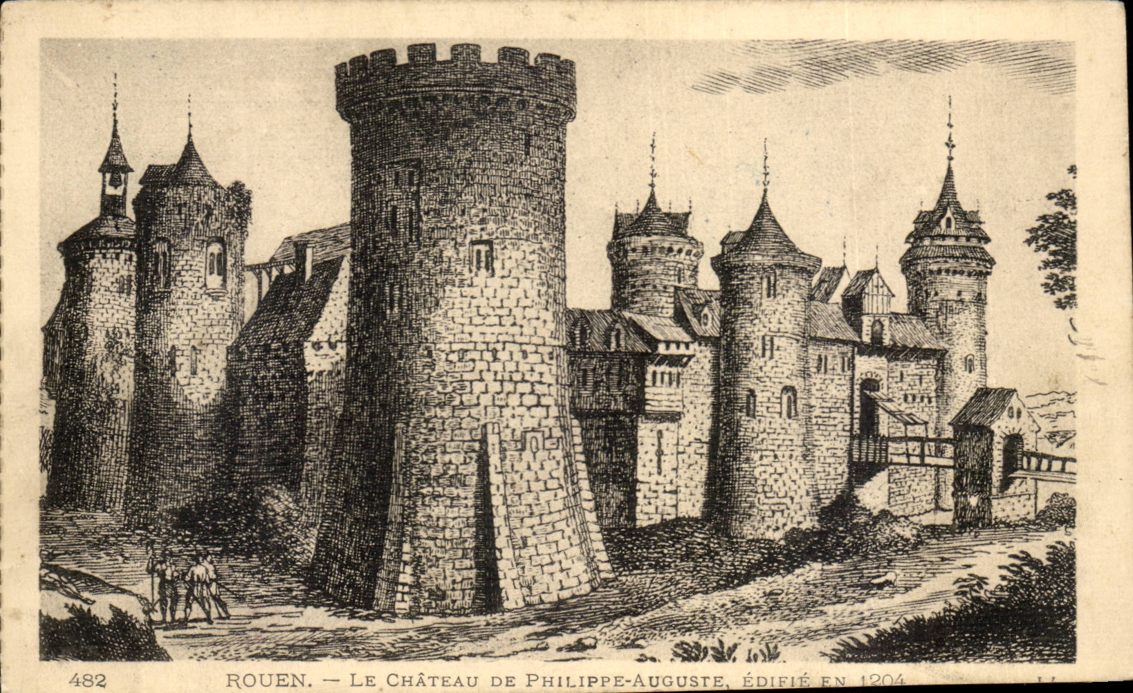 Rouen CPA the castle of Philippe Auguste builds in 1204