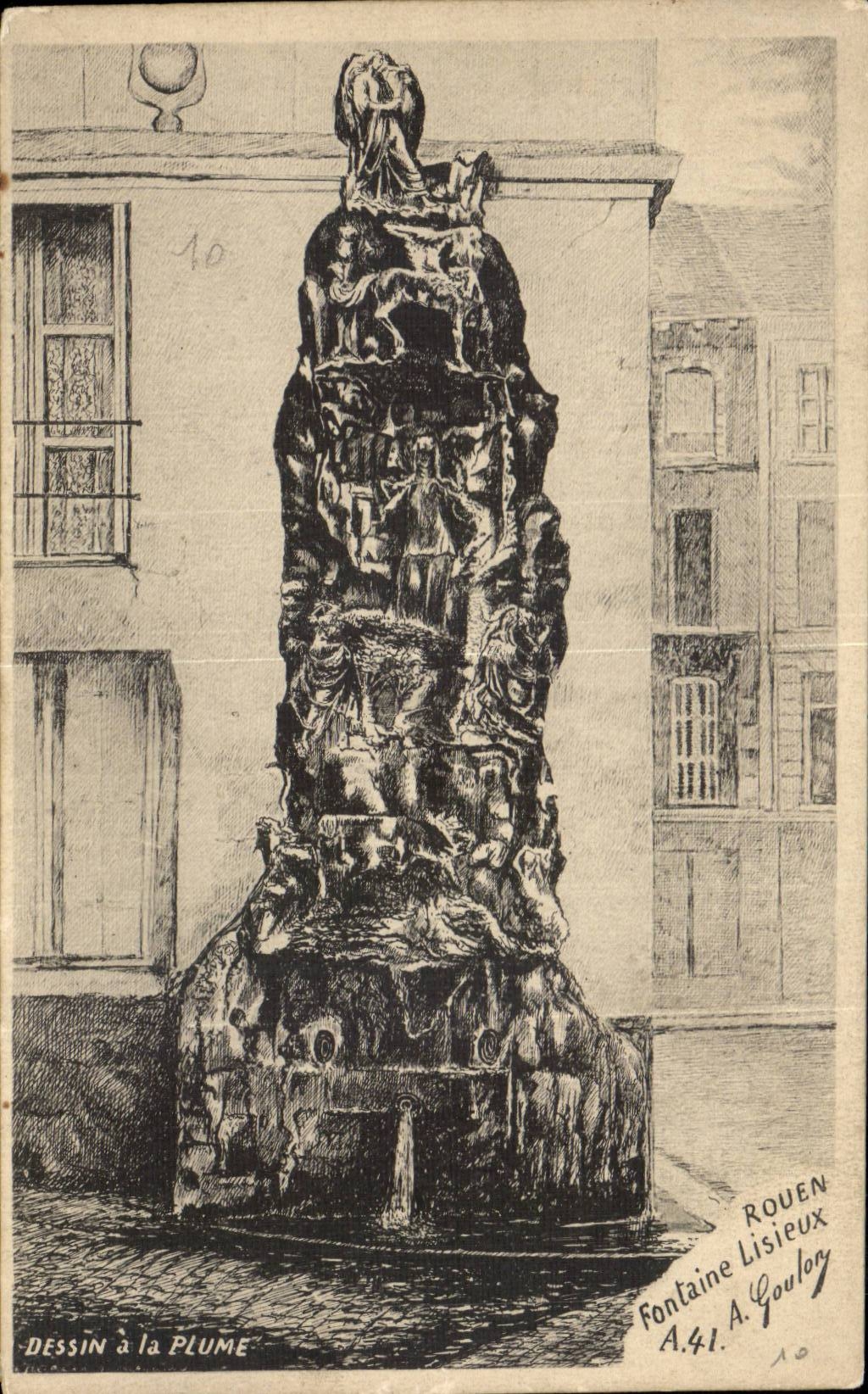 Rouen CPA Lisieux Fountain