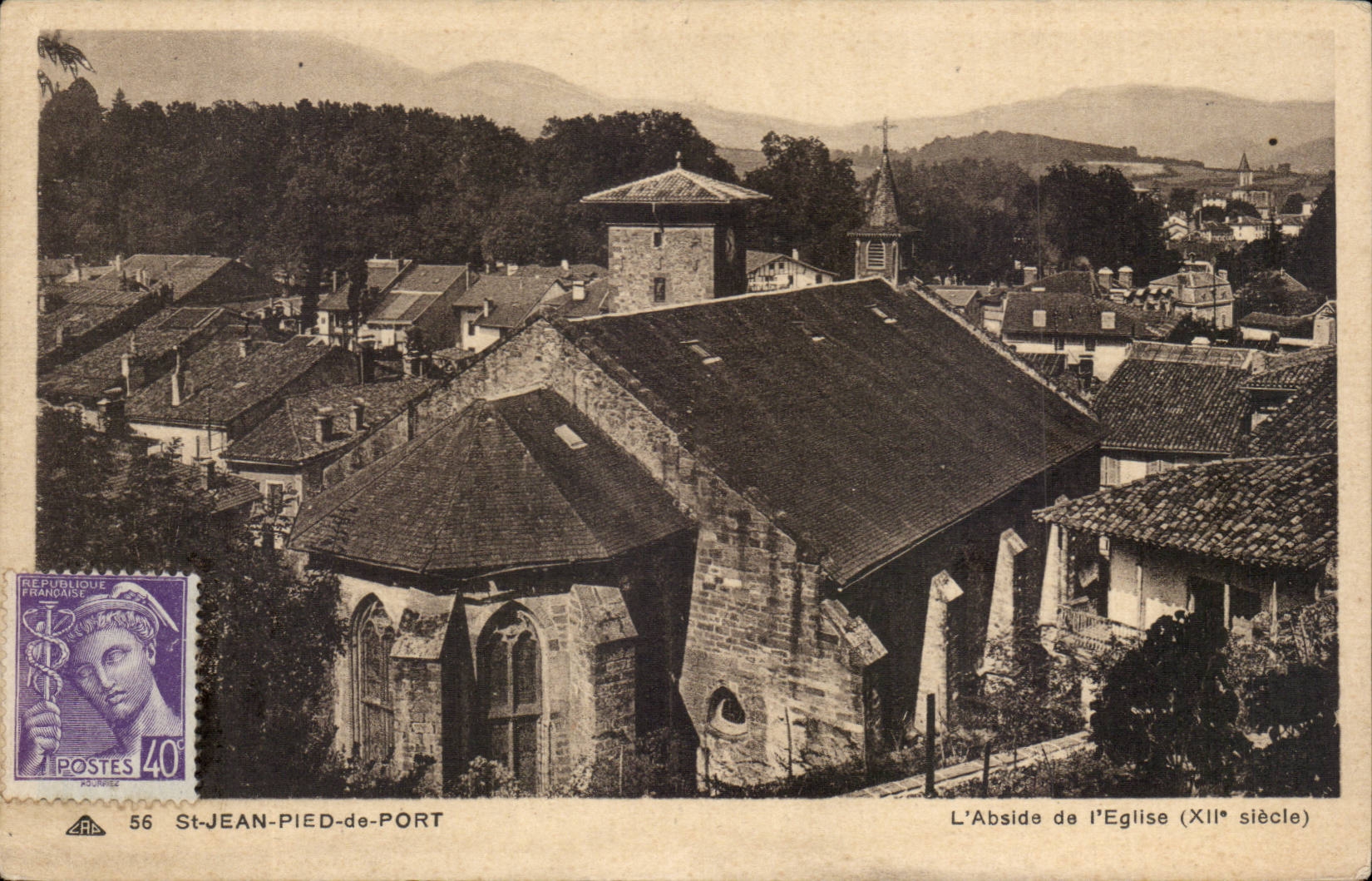 CPA Saint Jean Foot of Port the apse of the church