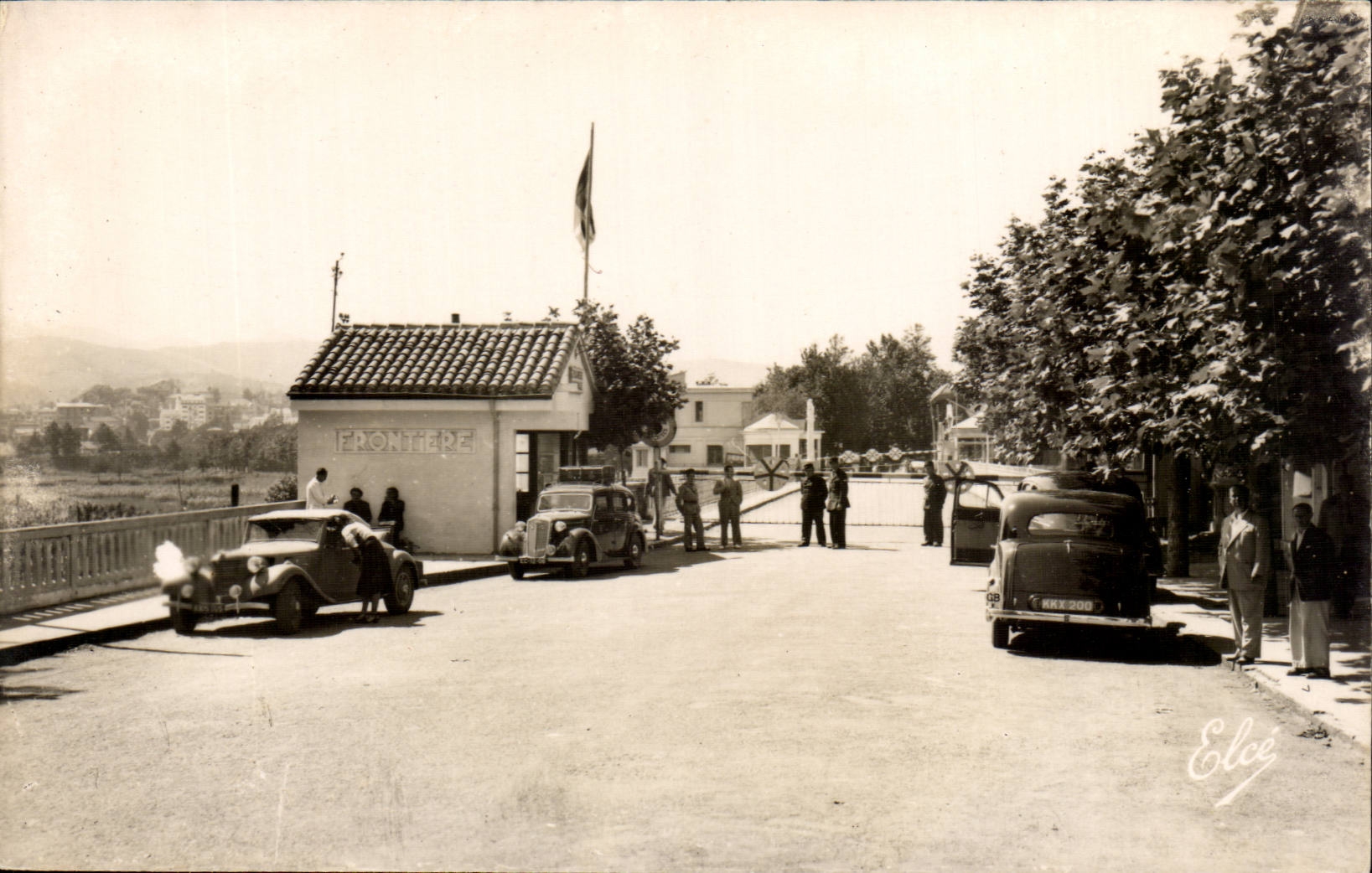 CPA Hendaye international Bridge Free Spanish Border at the Irun bottom