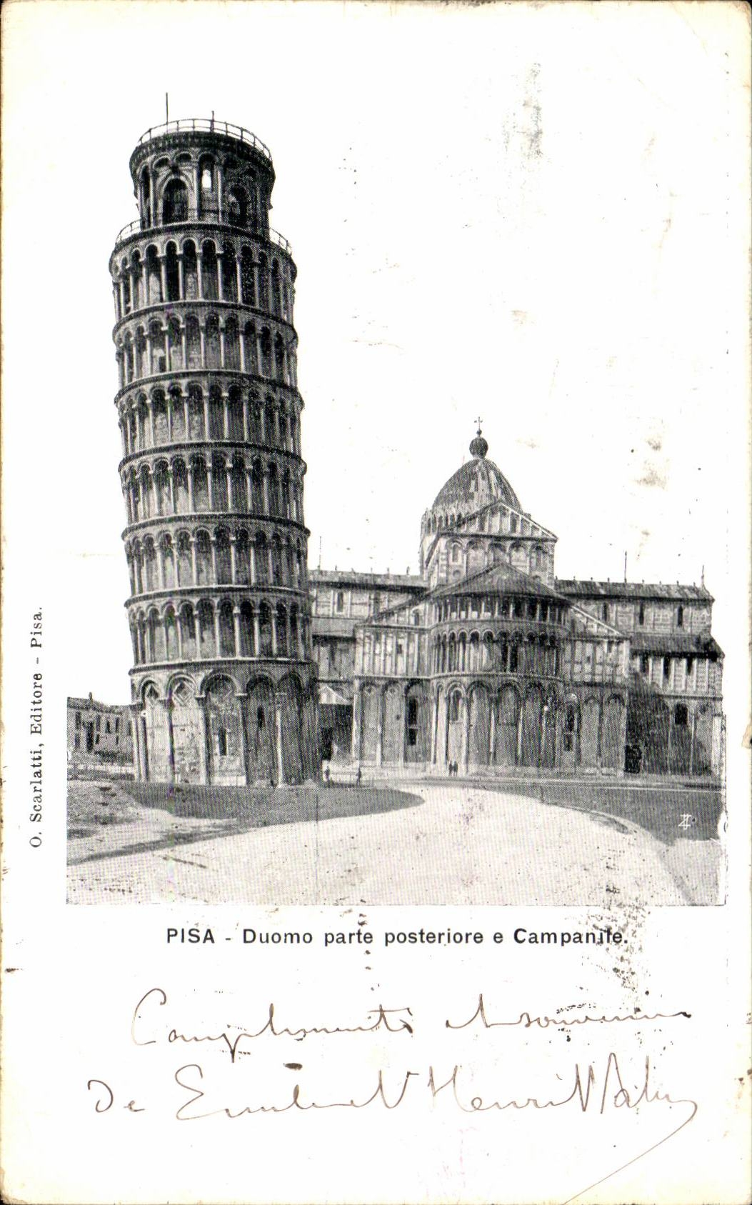 CPA Italien Italien Pisa Duomo verlasst posteriore E Glockenturm