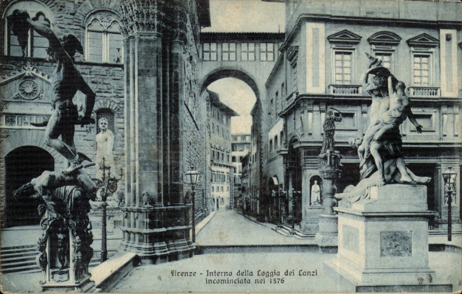 CPA Italien Italien Firenze Interno uber Loggia dei Lanzi hinaus