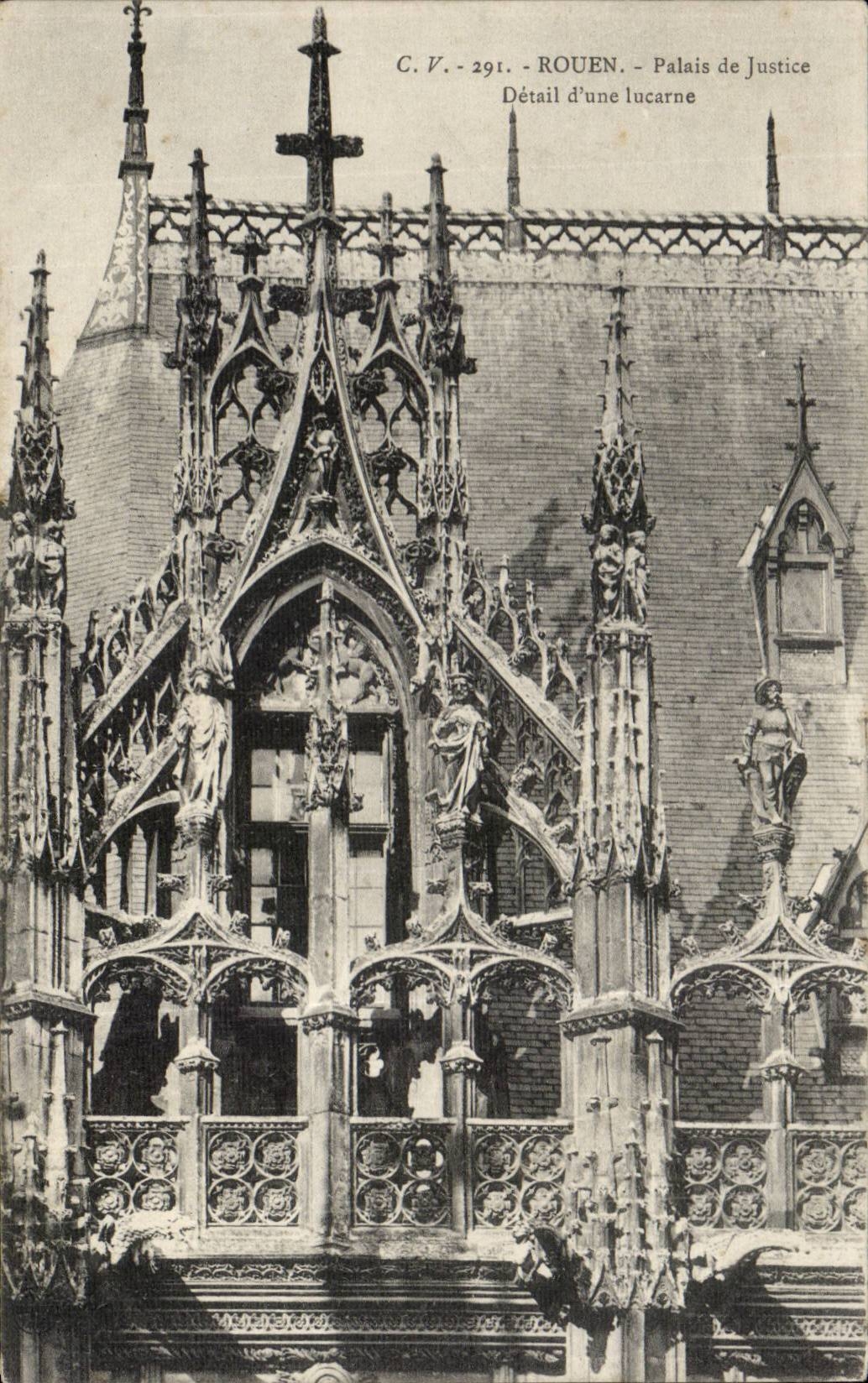 CPA Rouen Law courts Detail of an attic window