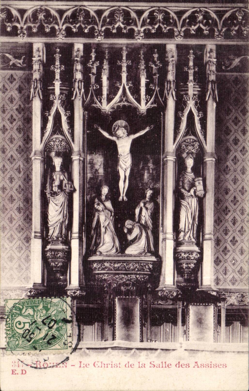 CPA Rouen the Christ of the room of Bases