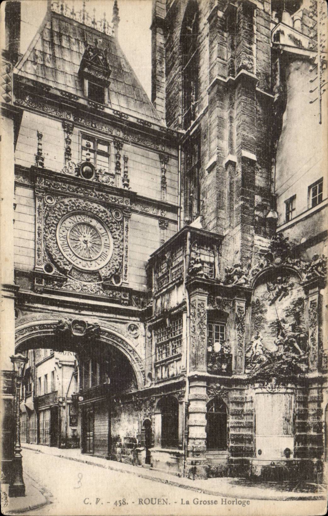 CPA Rouen the large clock